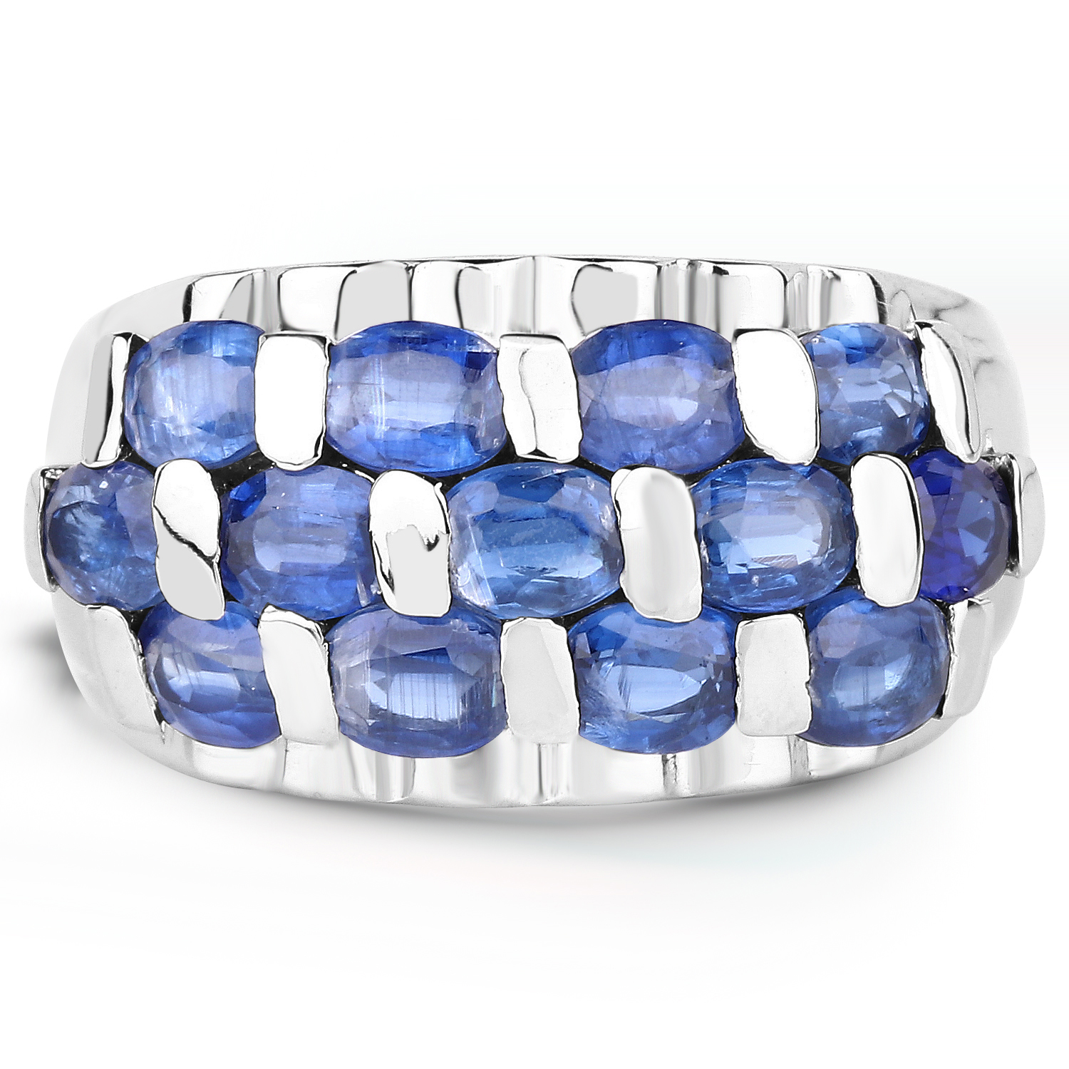 3.51 Carat Genuine Kyanite .925 Sterling Silver Ring