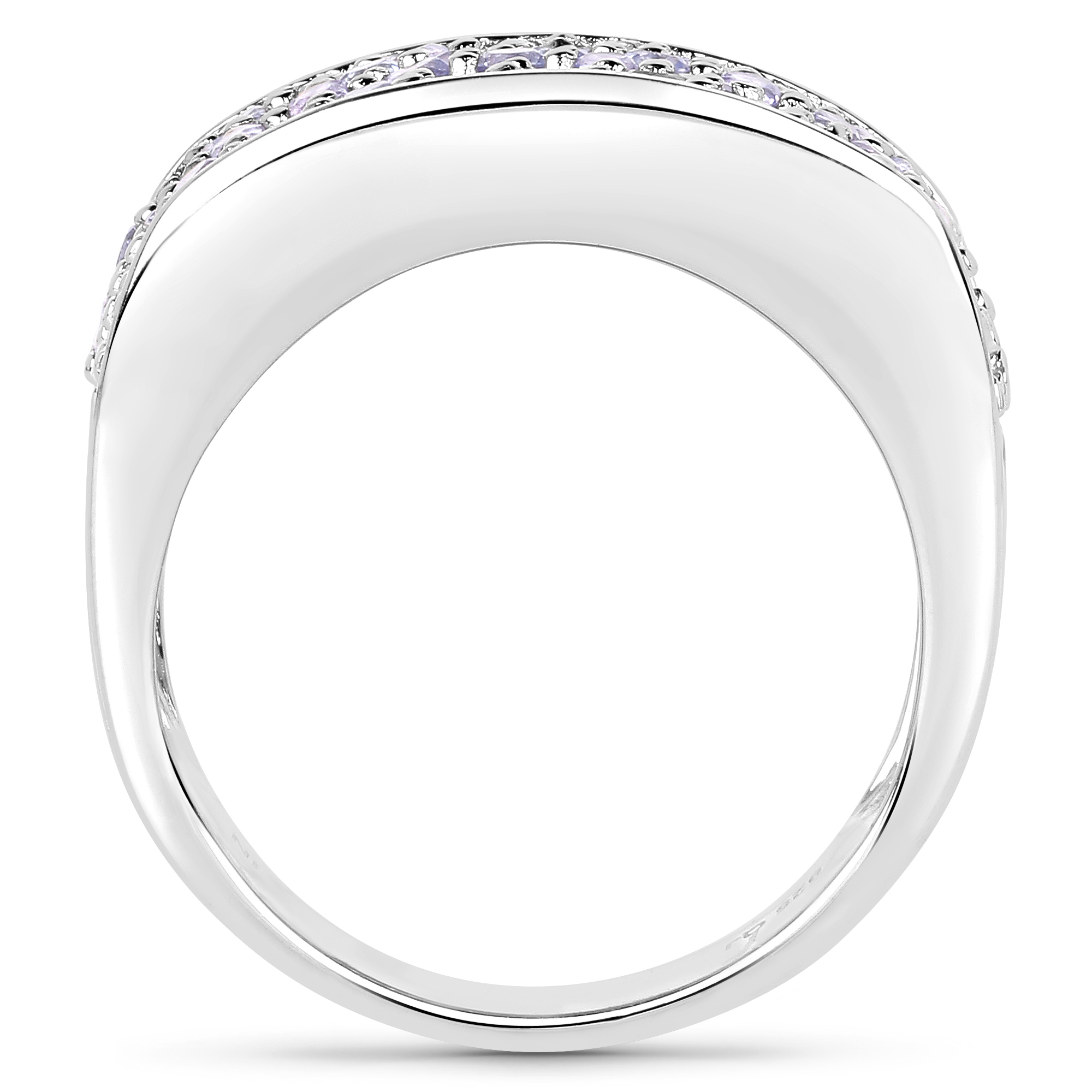 1.42 Carat Genuine Tanzanite .925 Sterling Silver Ring