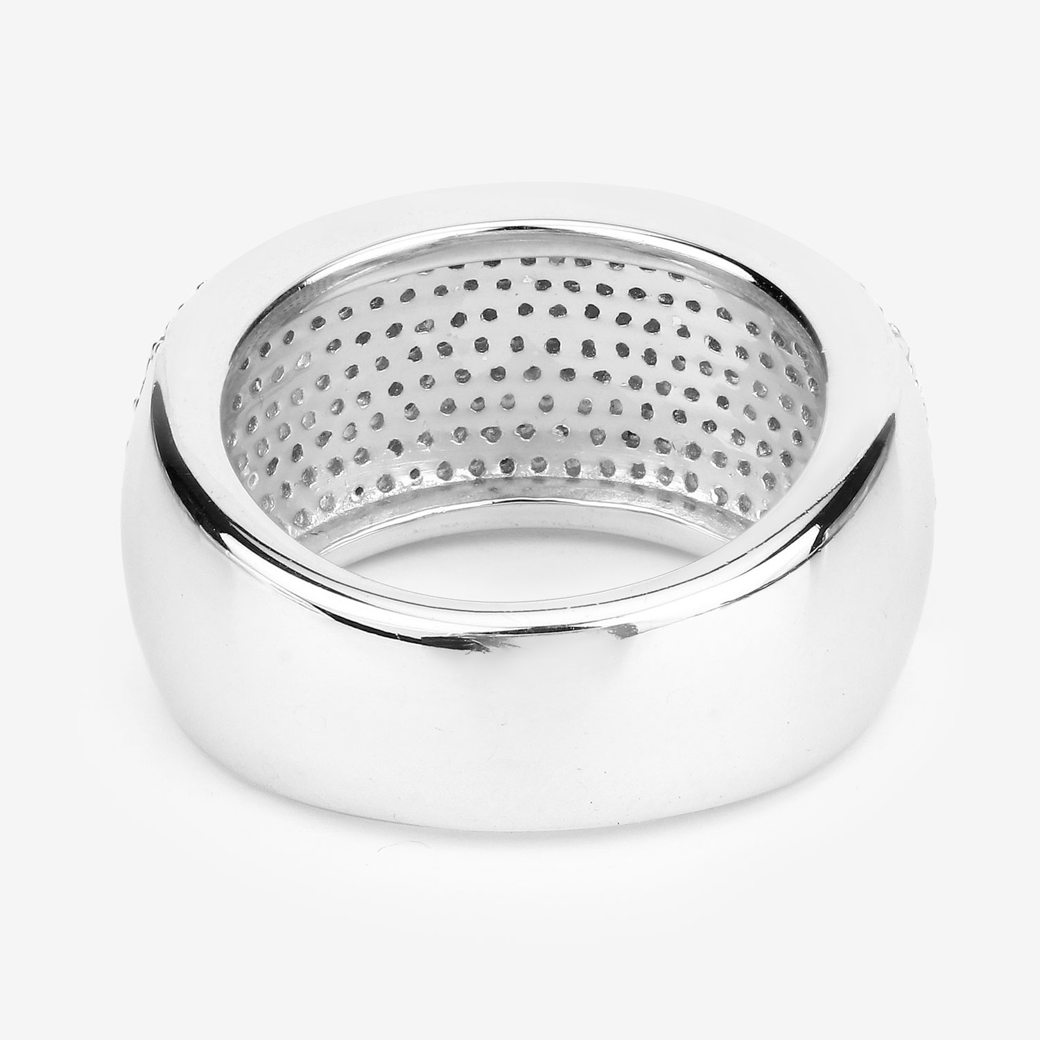 1.09 Carat Genuine White Diamond .925 Sterling Silver Ring