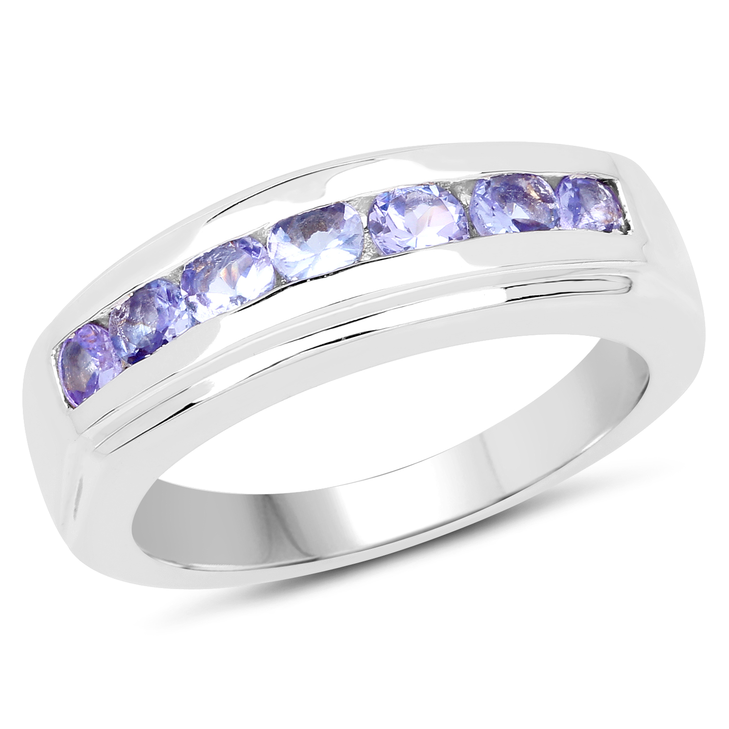 0.79 Carat Genuine Tanzanite .925 Sterling Silver Ring | QR5174TAN