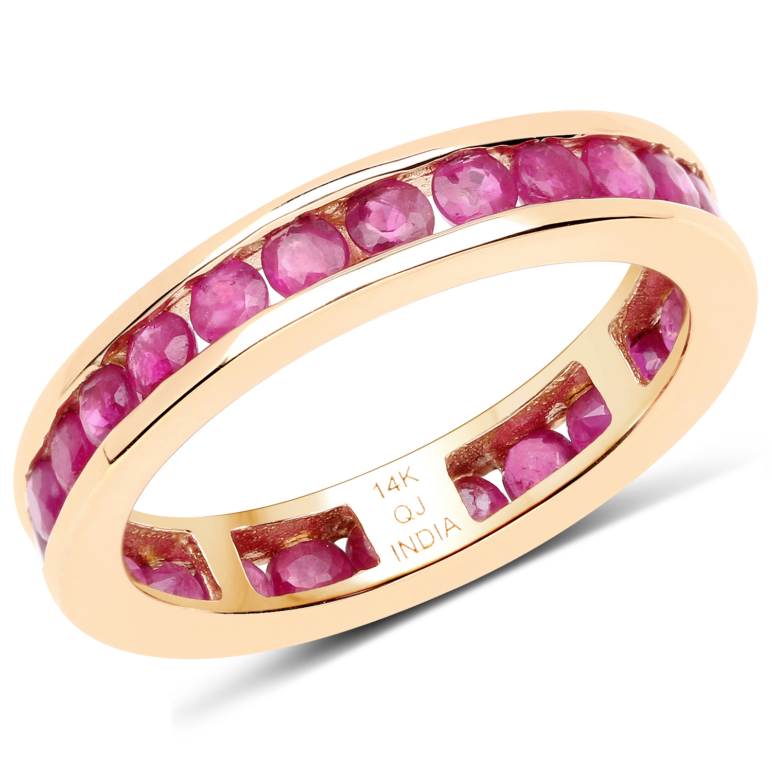 2.03 Carat Genuine Ruby 14K Yellow Gold Ring