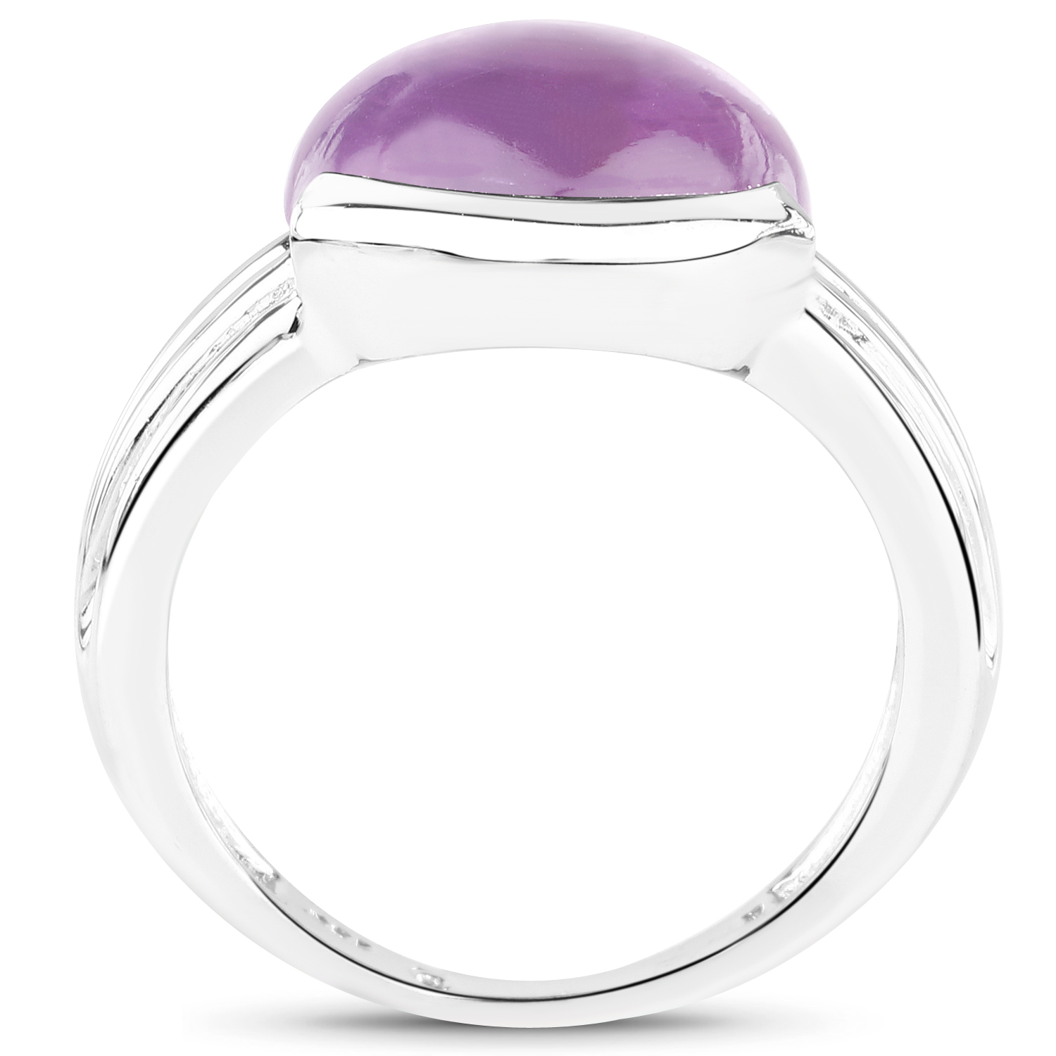 8.06 Carat Genuine Amethyst .925 Sterling Silver Ring