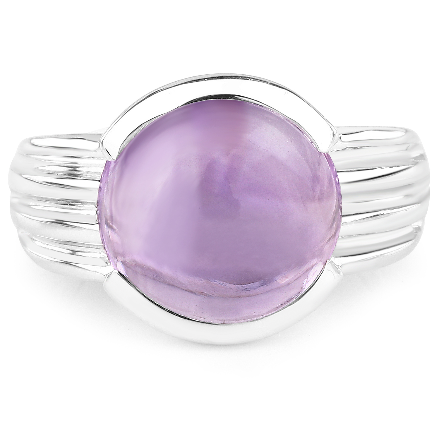 8.06 Carat Genuine Amethyst .925 Sterling Silver Ring