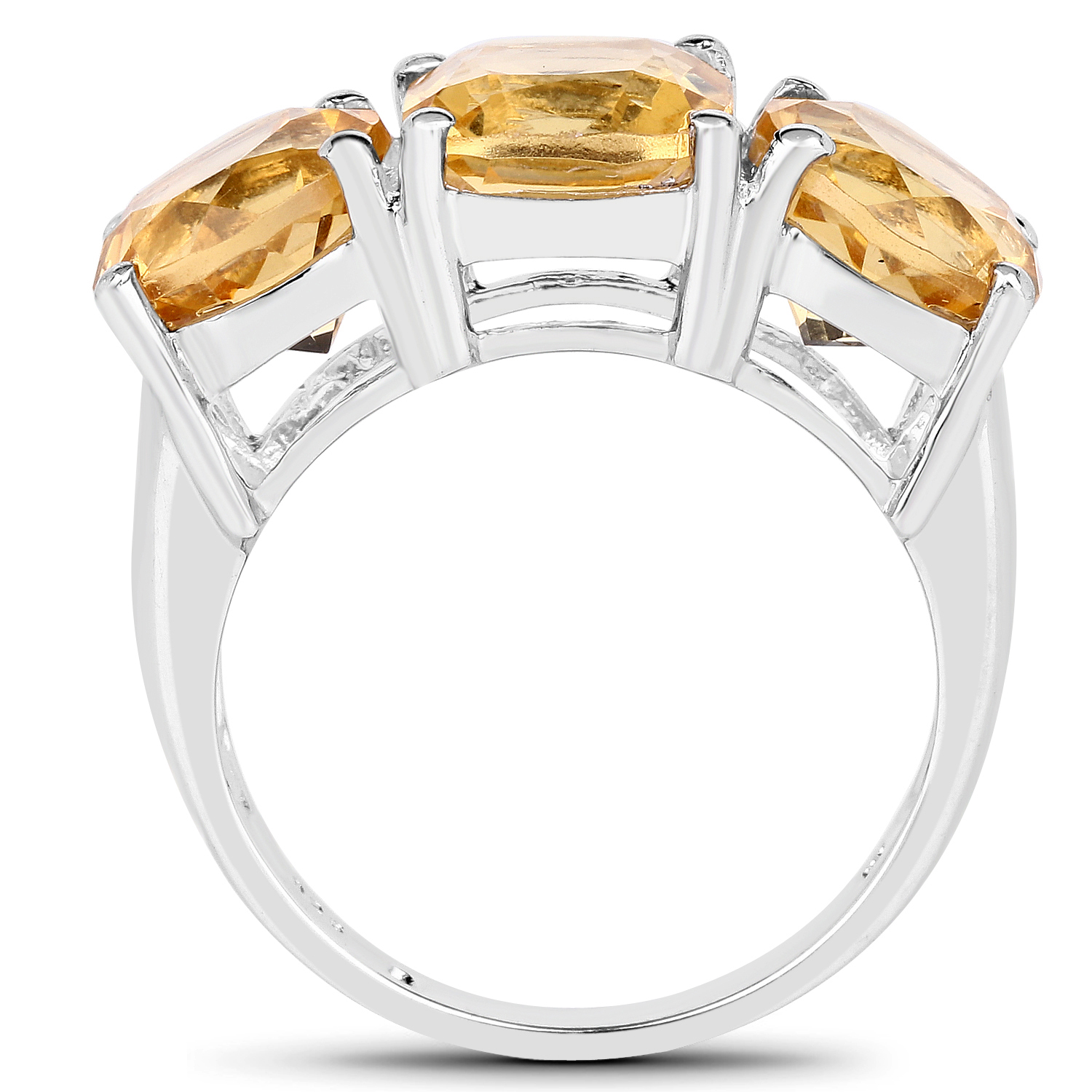 5.80 Carat Genuine Citrine .925 Sterling Silver Ring