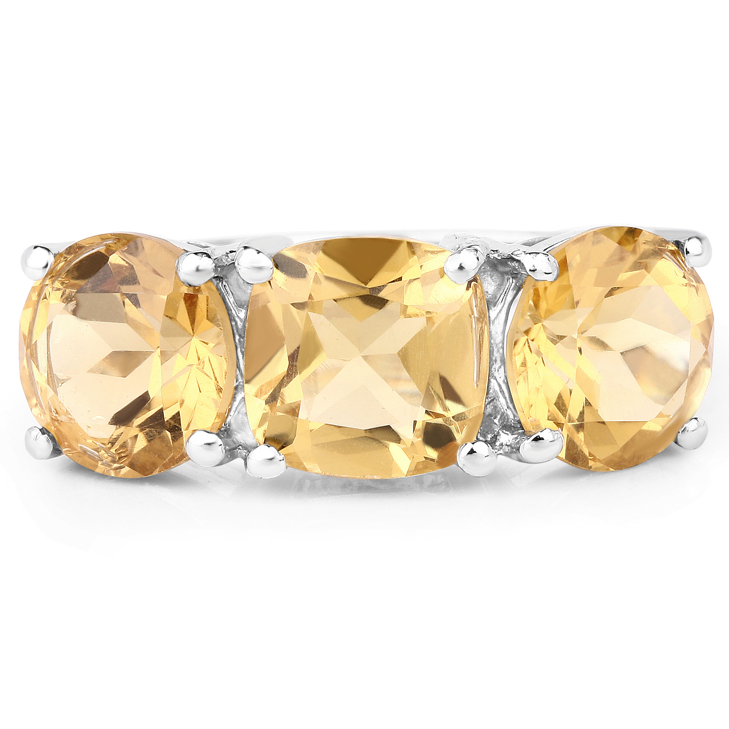 5.80 Carat Genuine Citrine .925 Sterling Silver Ring