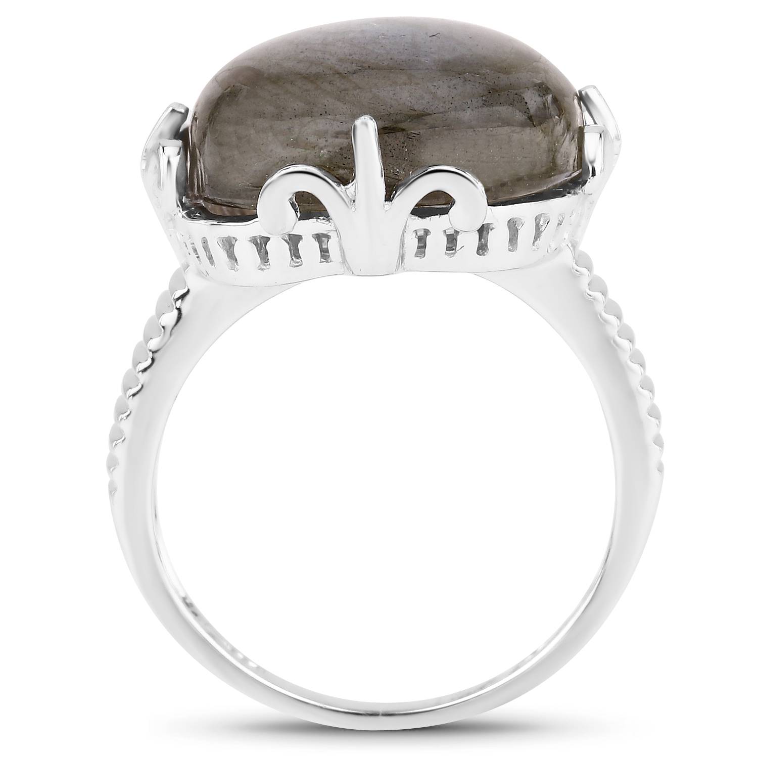 11.50 Carat Genuine Labradorite .925 Sterling Silver Ring