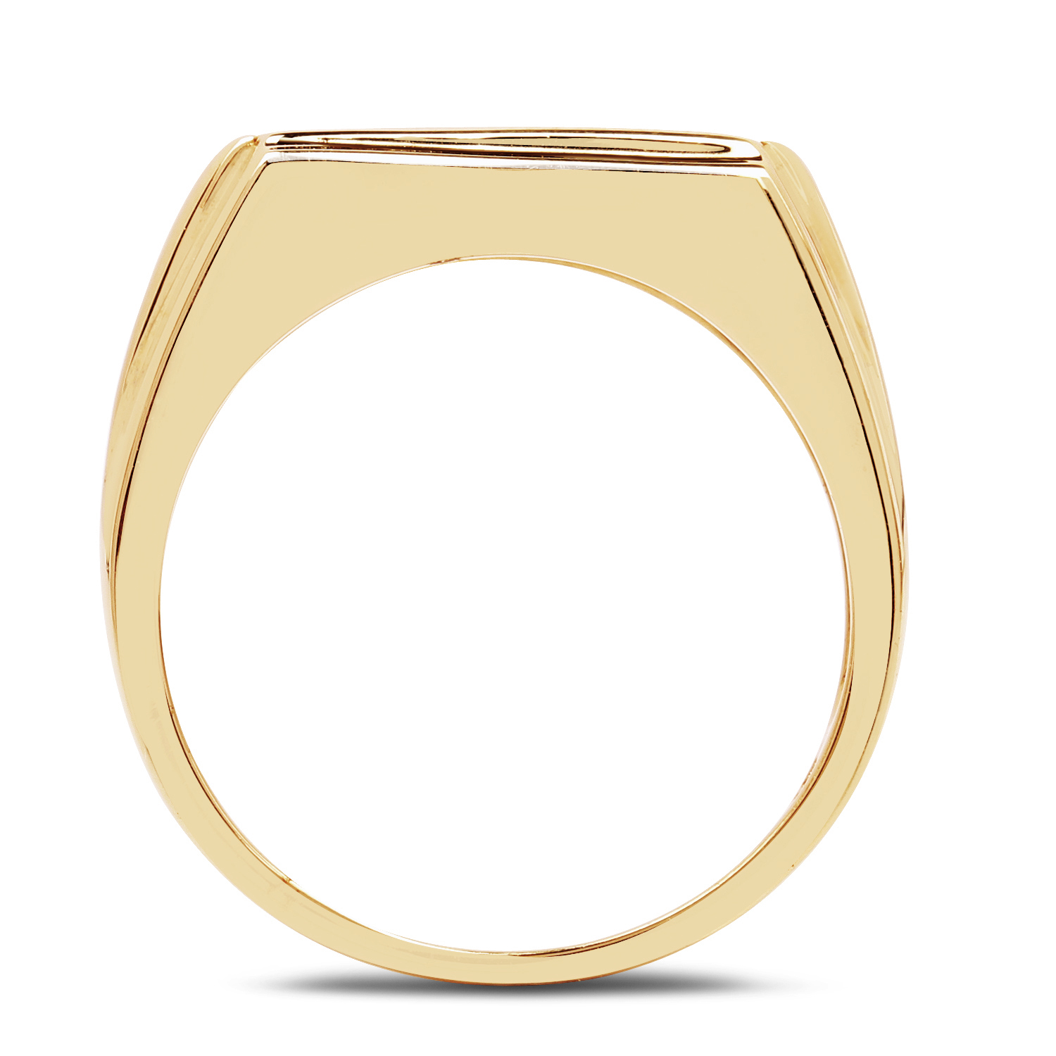 14K Yellow Gold Plated 0.25 Carat Genuine Blue Diamond .925 Sterling Silver Ring