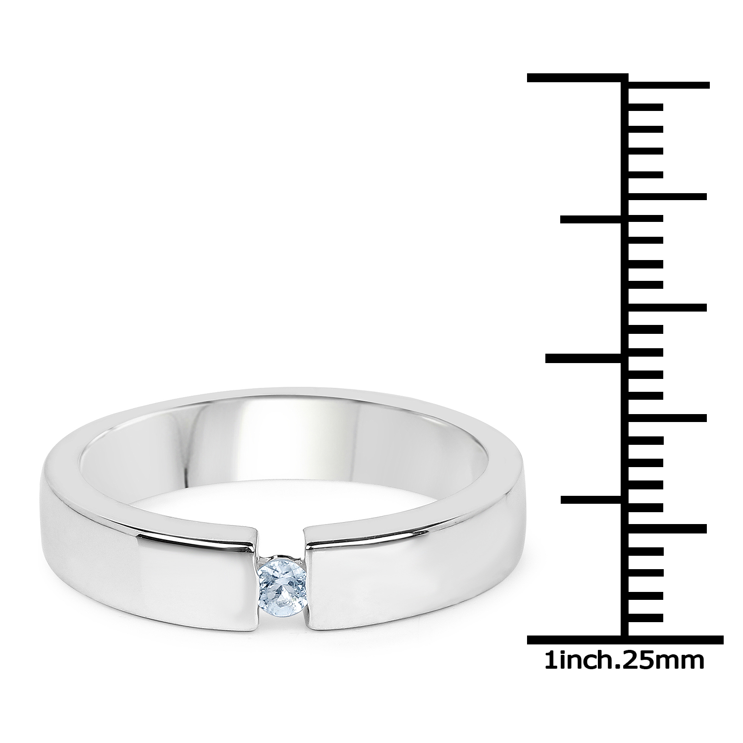 0.08 Carat Genuine Blue Topaz .925 Sterling Silver Ring