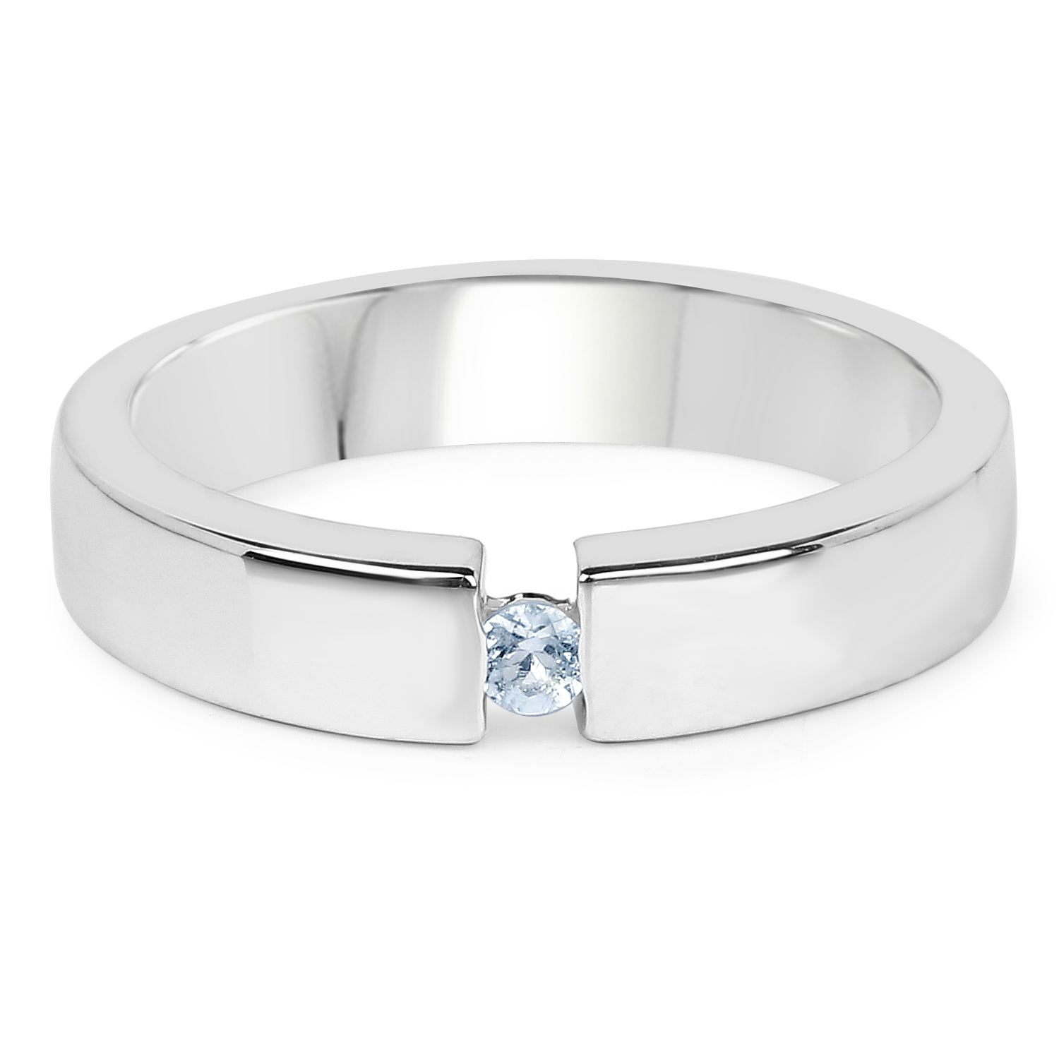 0.08 Carat Genuine Blue Topaz .925 Sterling Silver Ring