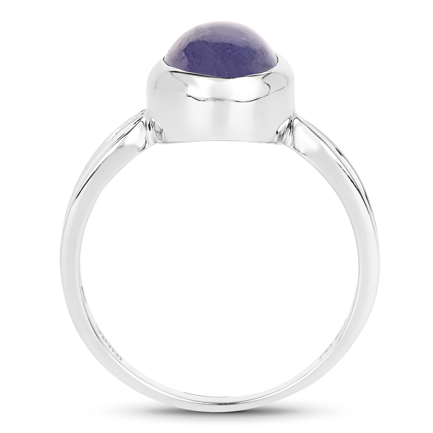 3.55 Carat Genuine Tanzanite .925 Sterling Silver Ring