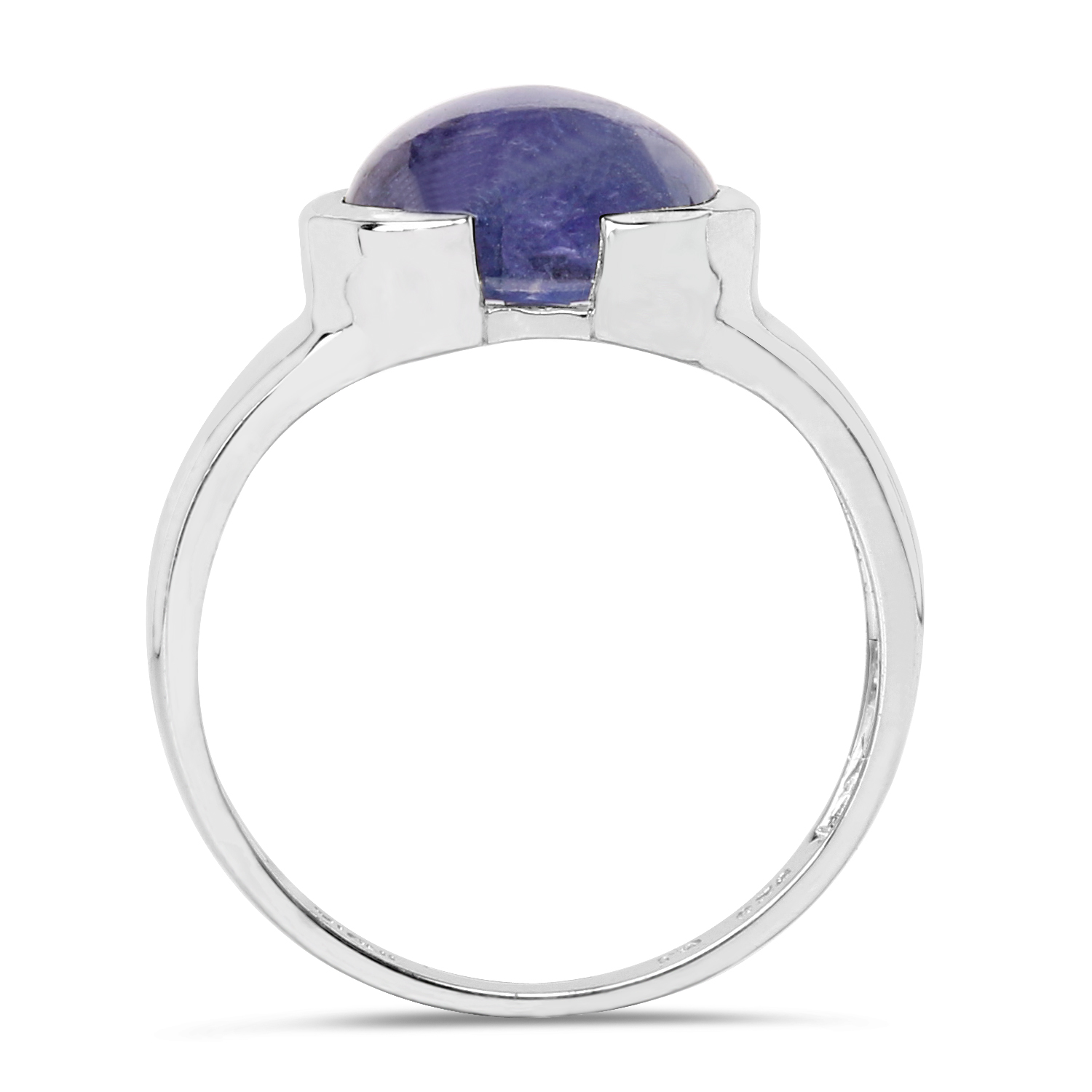 3.55  Carat Genuine Tanzanite .925 Sterling Silver Ring