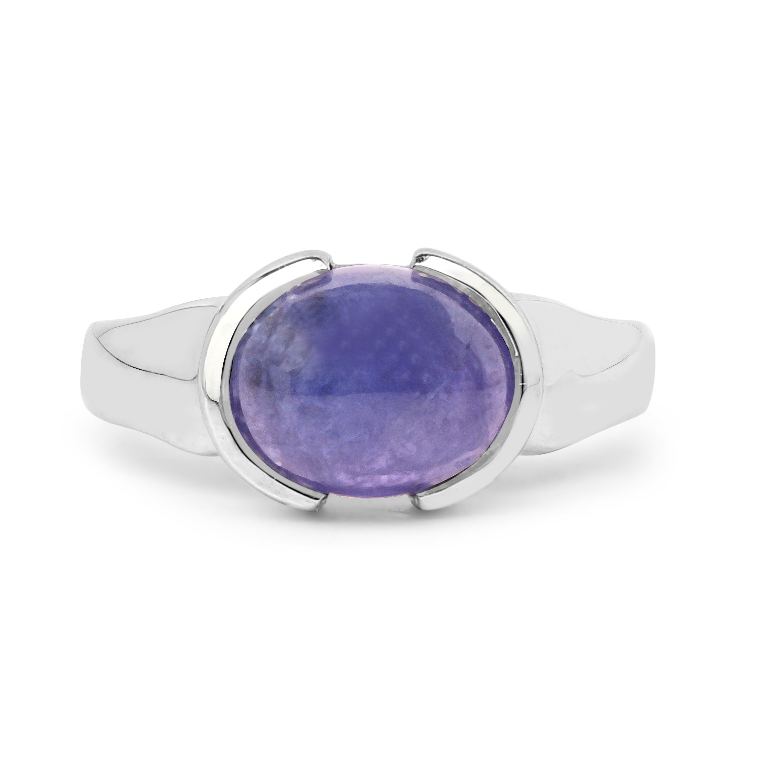 3.55  Carat Genuine Tanzanite .925 Sterling Silver Ring