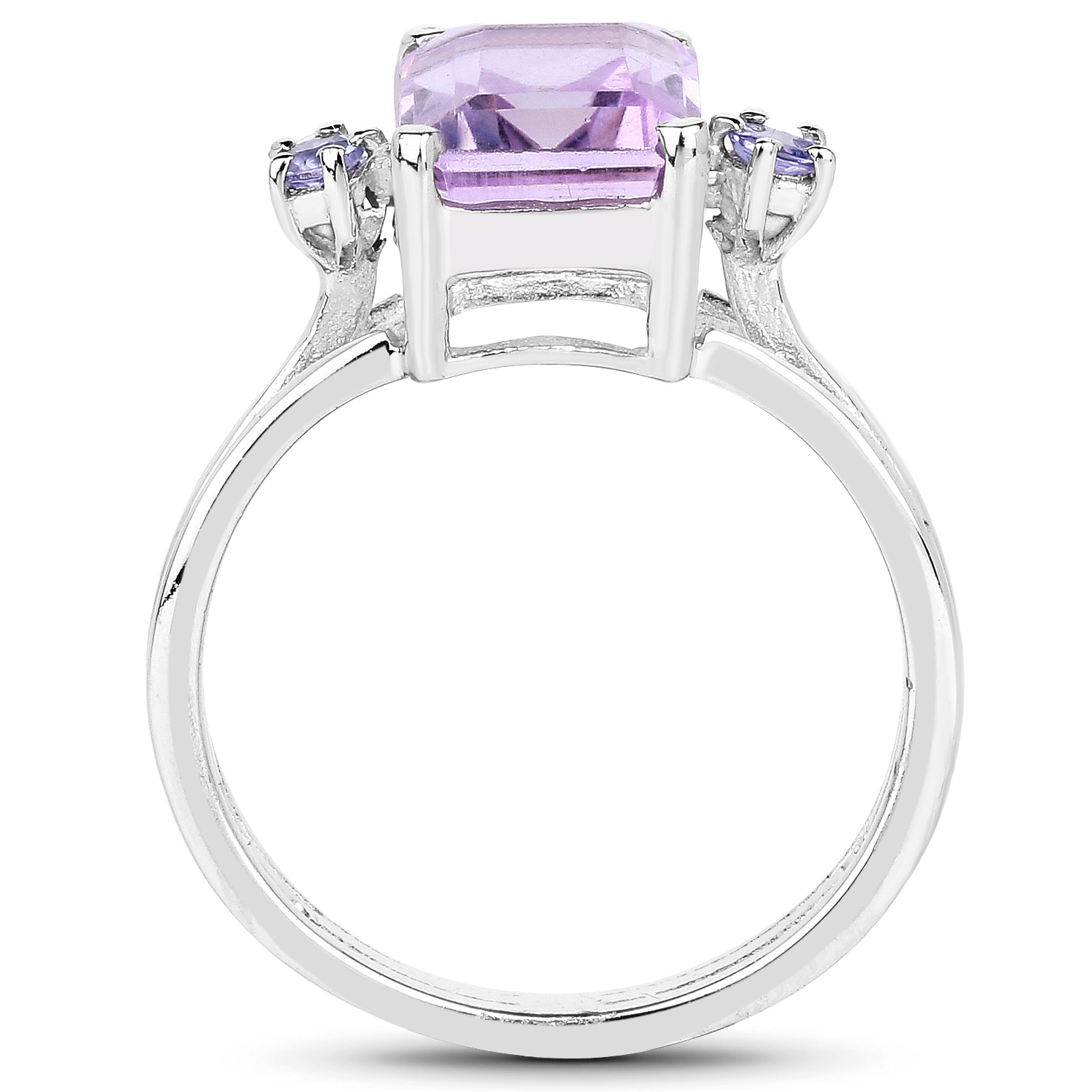 3.35 Carat Genuine Amethyst .925 Sterling Silver Ring