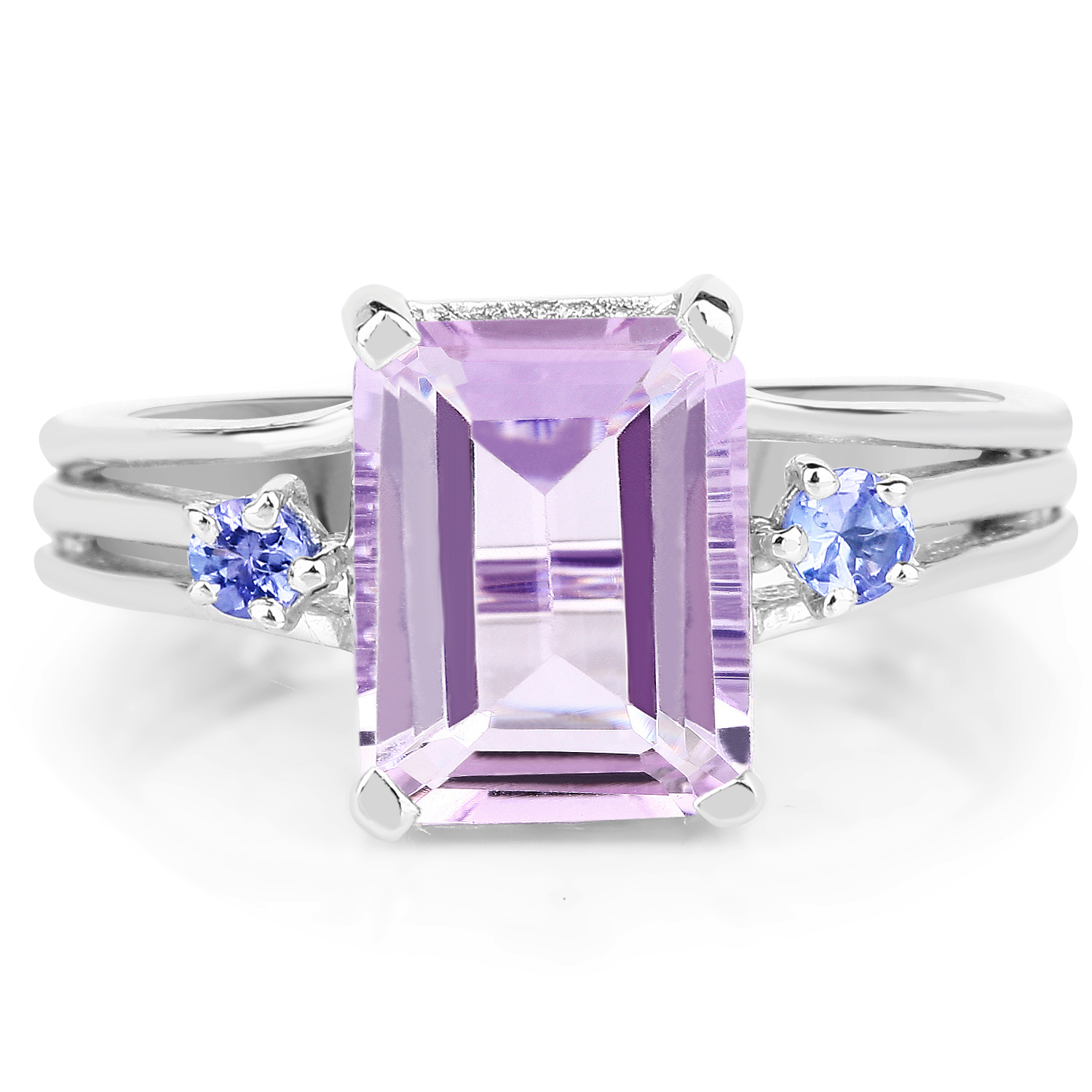 3.35 Carat Genuine Amethyst .925 Sterling Silver Ring