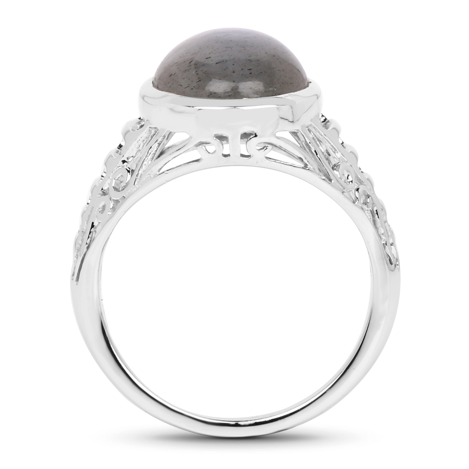 5.84 Carat Genuine Labradorite .925 Sterling Silver Ring