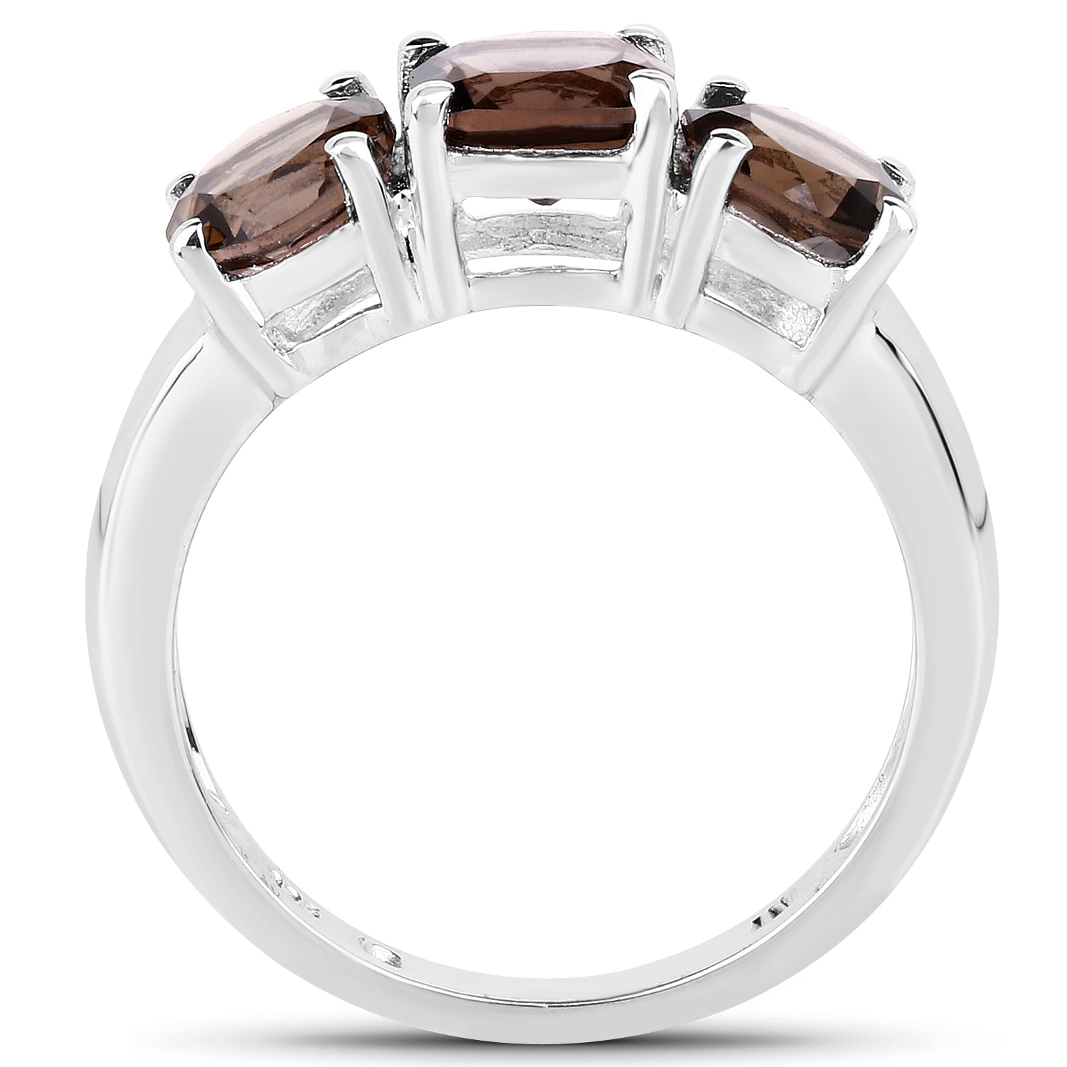 2.39 Carat Genuine Smoky Quartz .925 Sterling Silver Ring