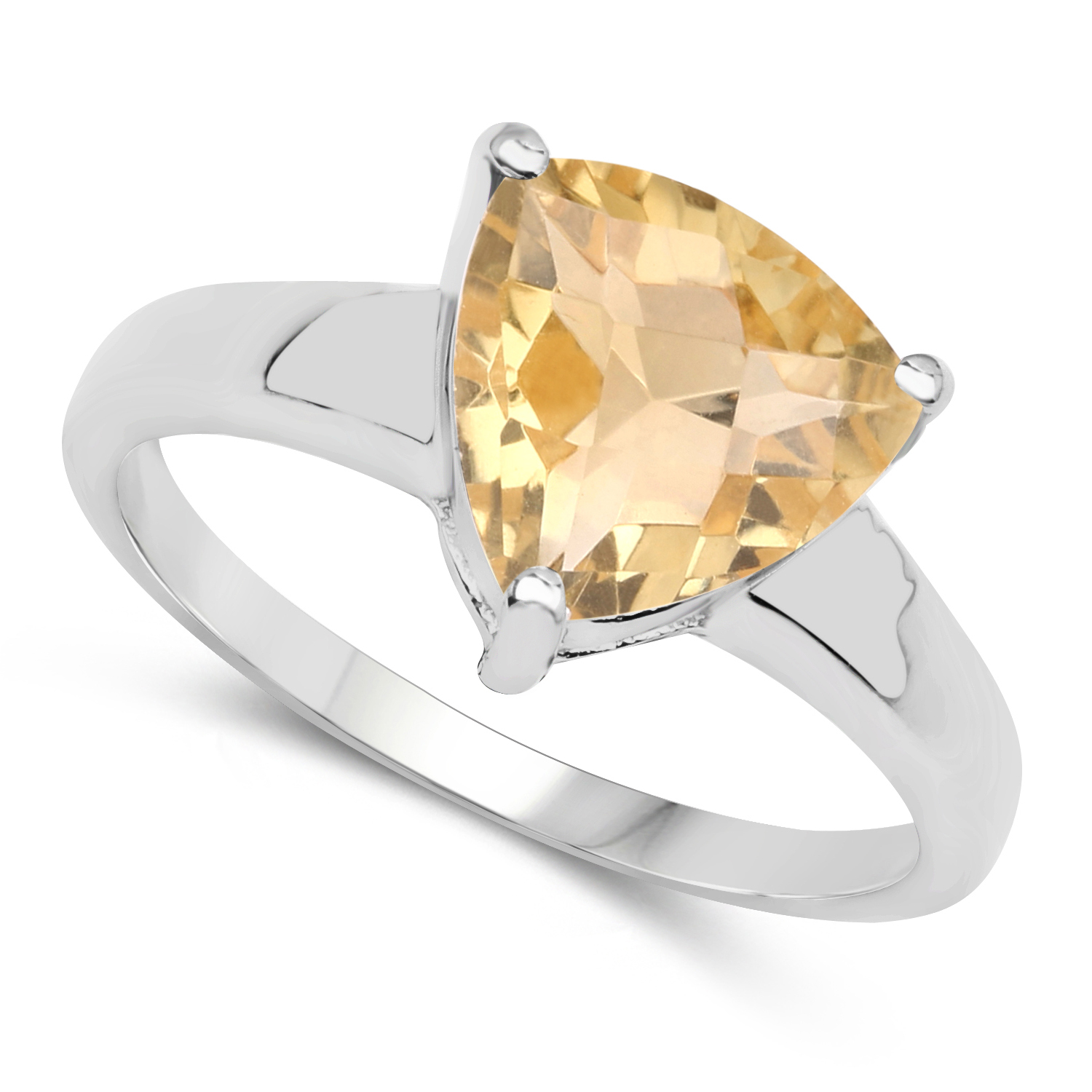 2.31 Carat Genuine Citrine .925 Sterling Silver Ring