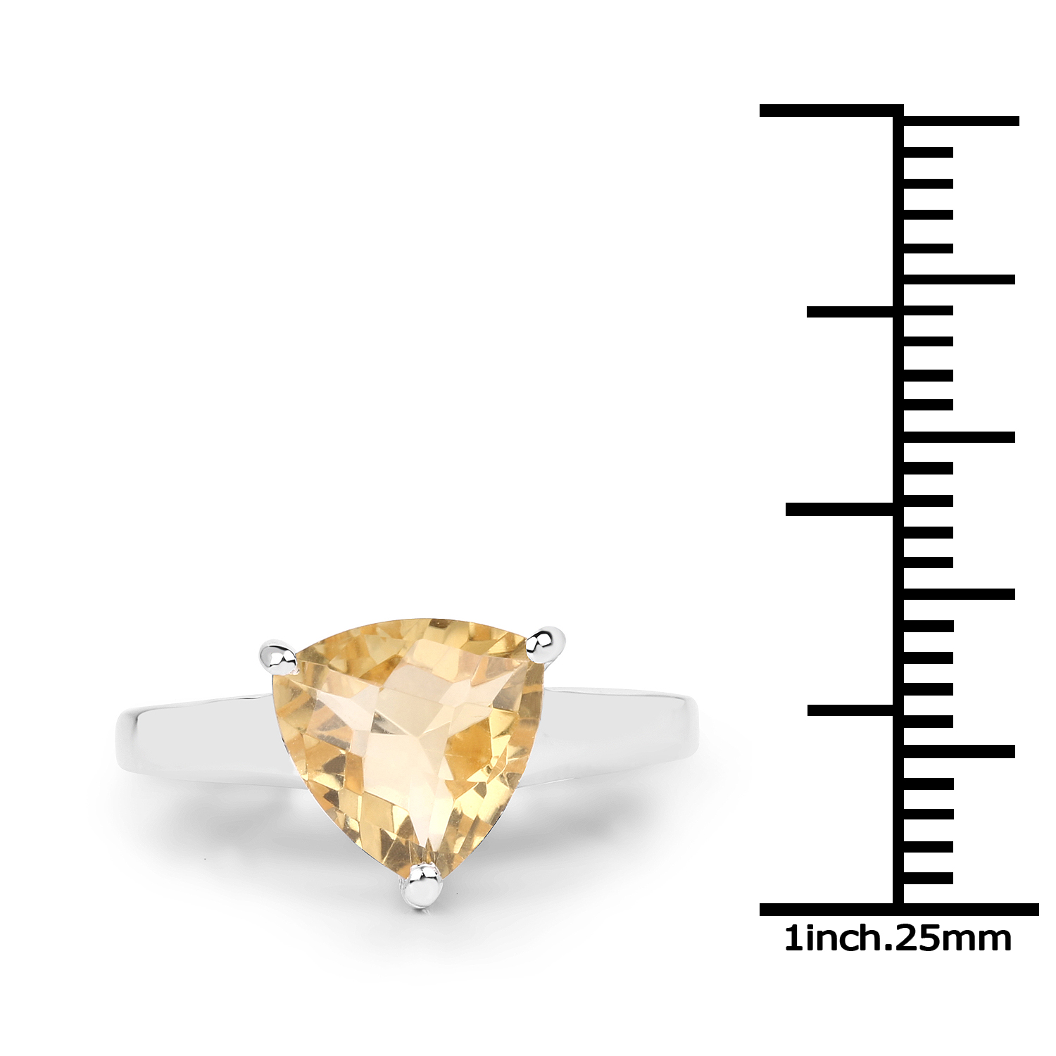 2.31 Carat Genuine Citrine .925 Sterling Silver Ring