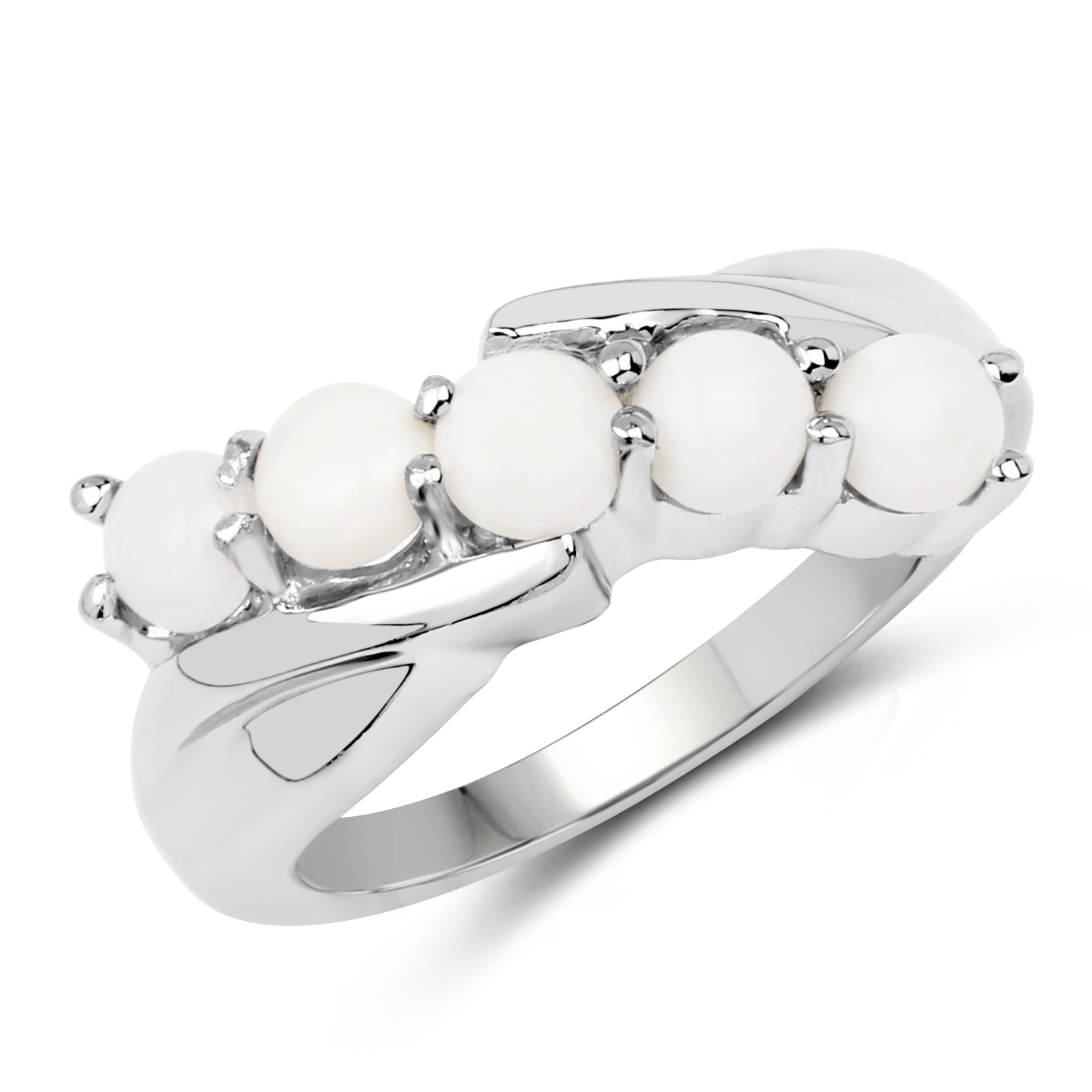 0.70 Carat Genuine Opal .925 Sterling Silver Ring