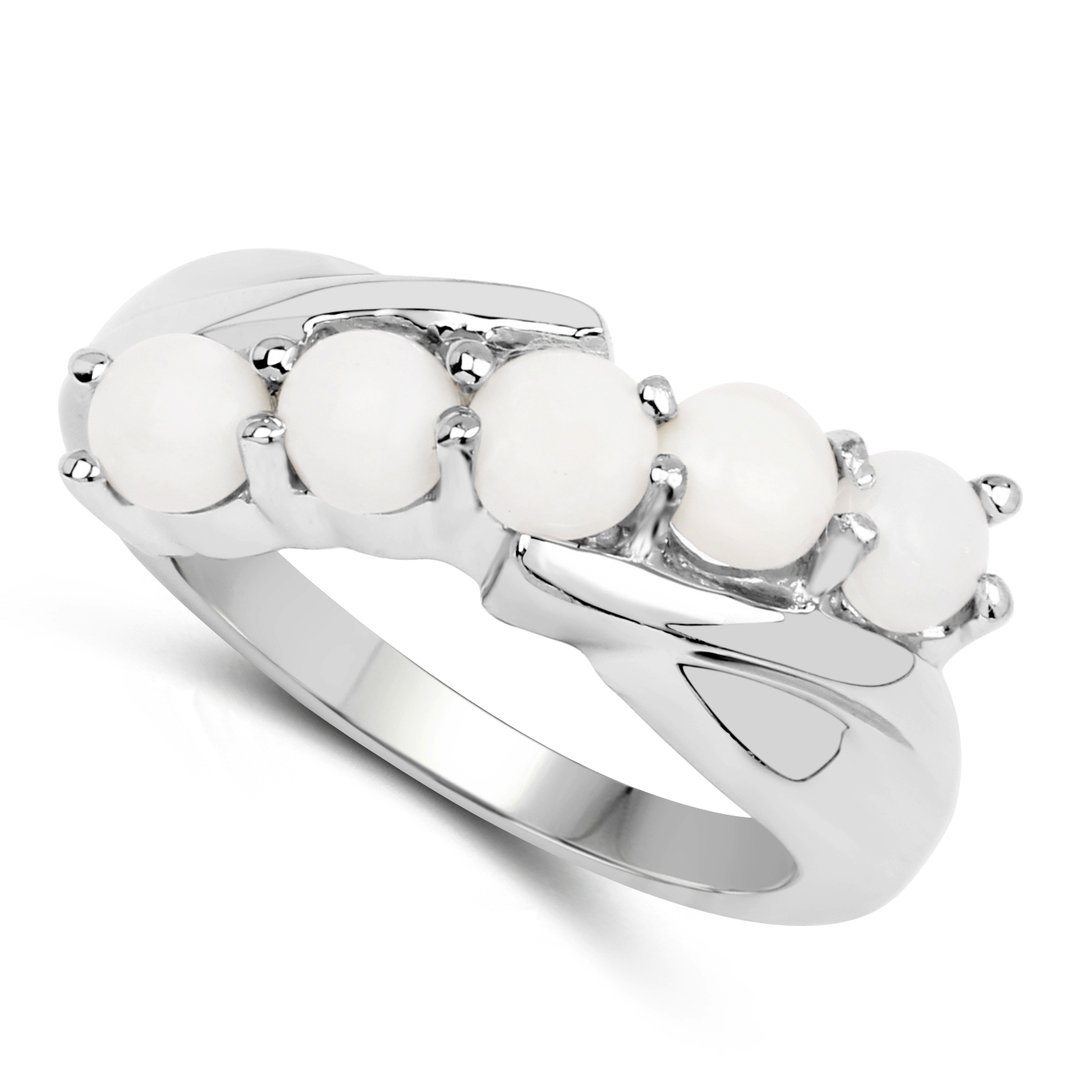 0.70 Carat Genuine Opal .925 Sterling Silver Ring