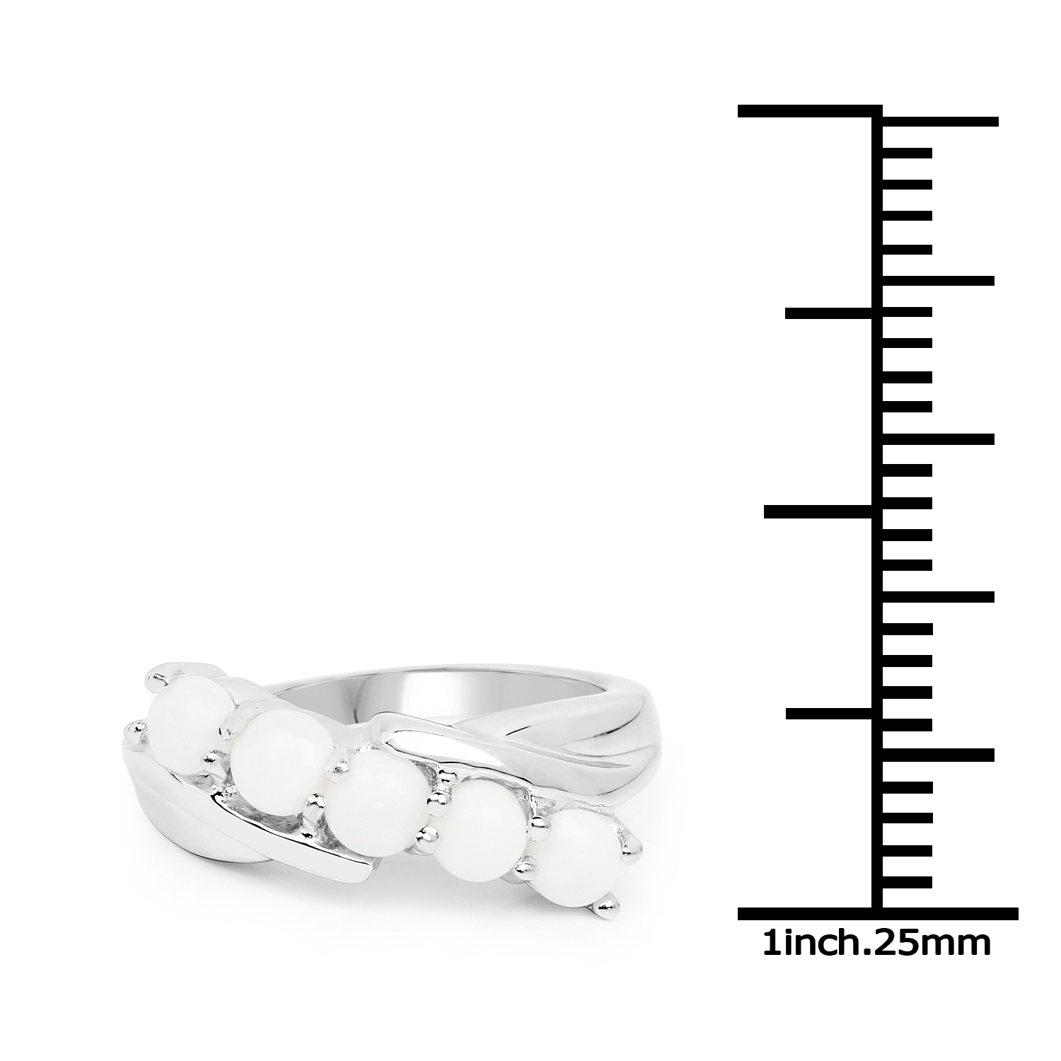 0.70 Carat Genuine Opal .925 Sterling Silver Ring