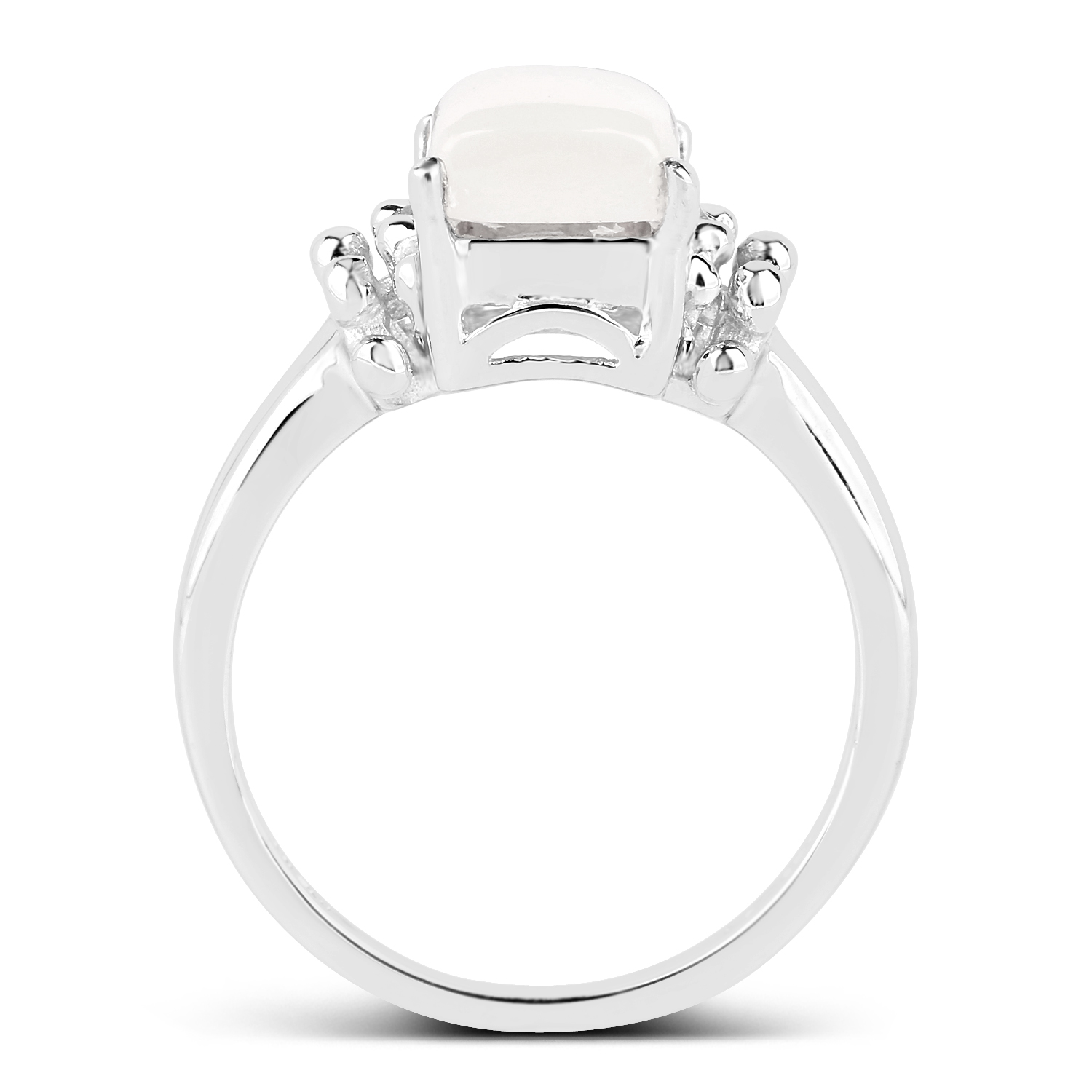 1.25 Carat Genuine Opal .925 Sterling Silver Ring