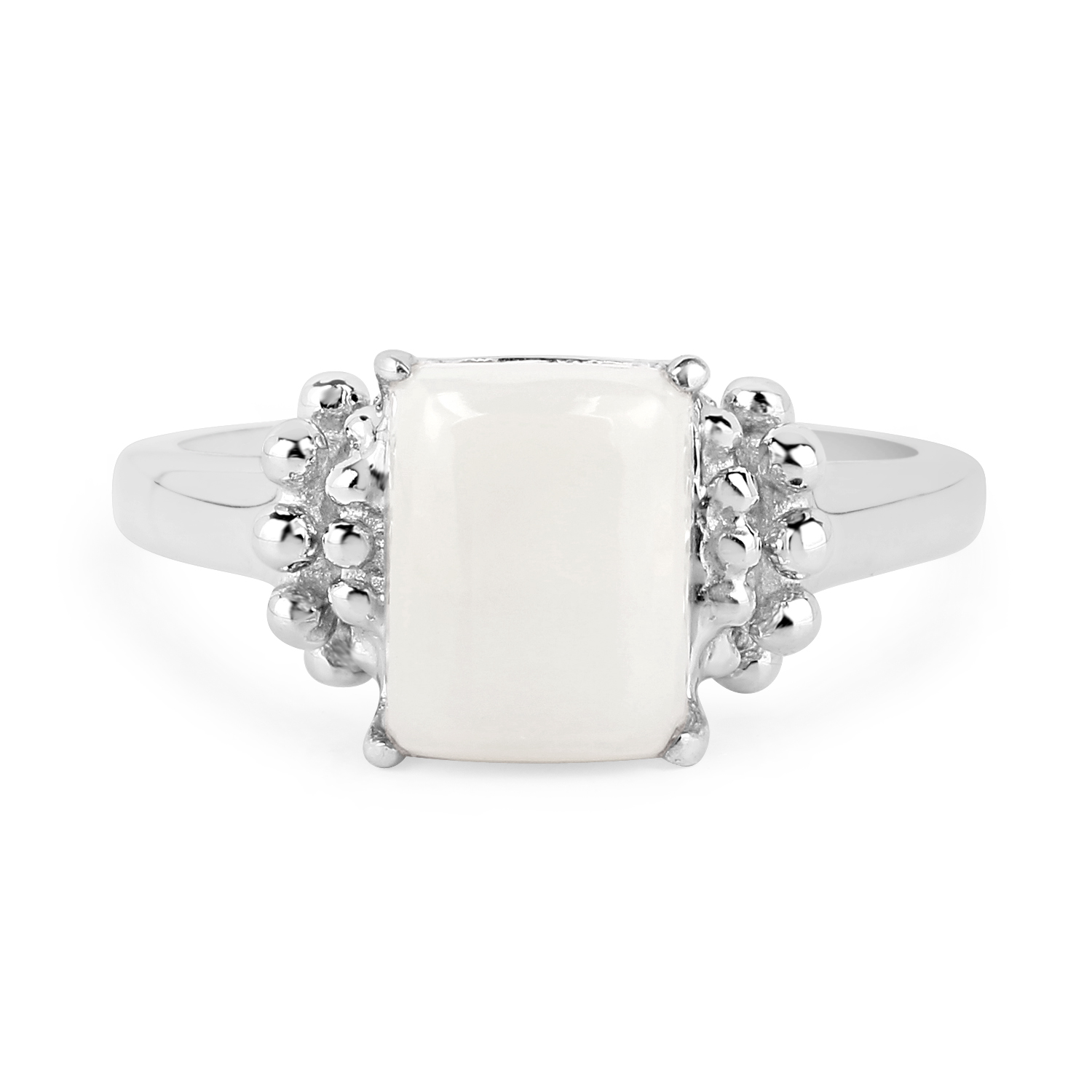 1.25 Carat Genuine Opal .925 Sterling Silver Ring