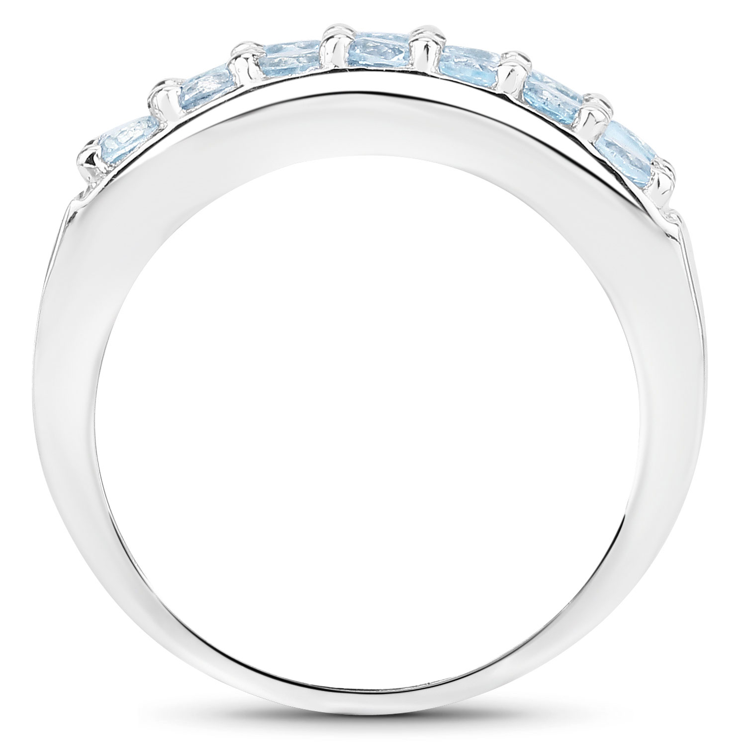 3.57 Carat Genuine Blue Topaz .925 Sterling Silver Ring