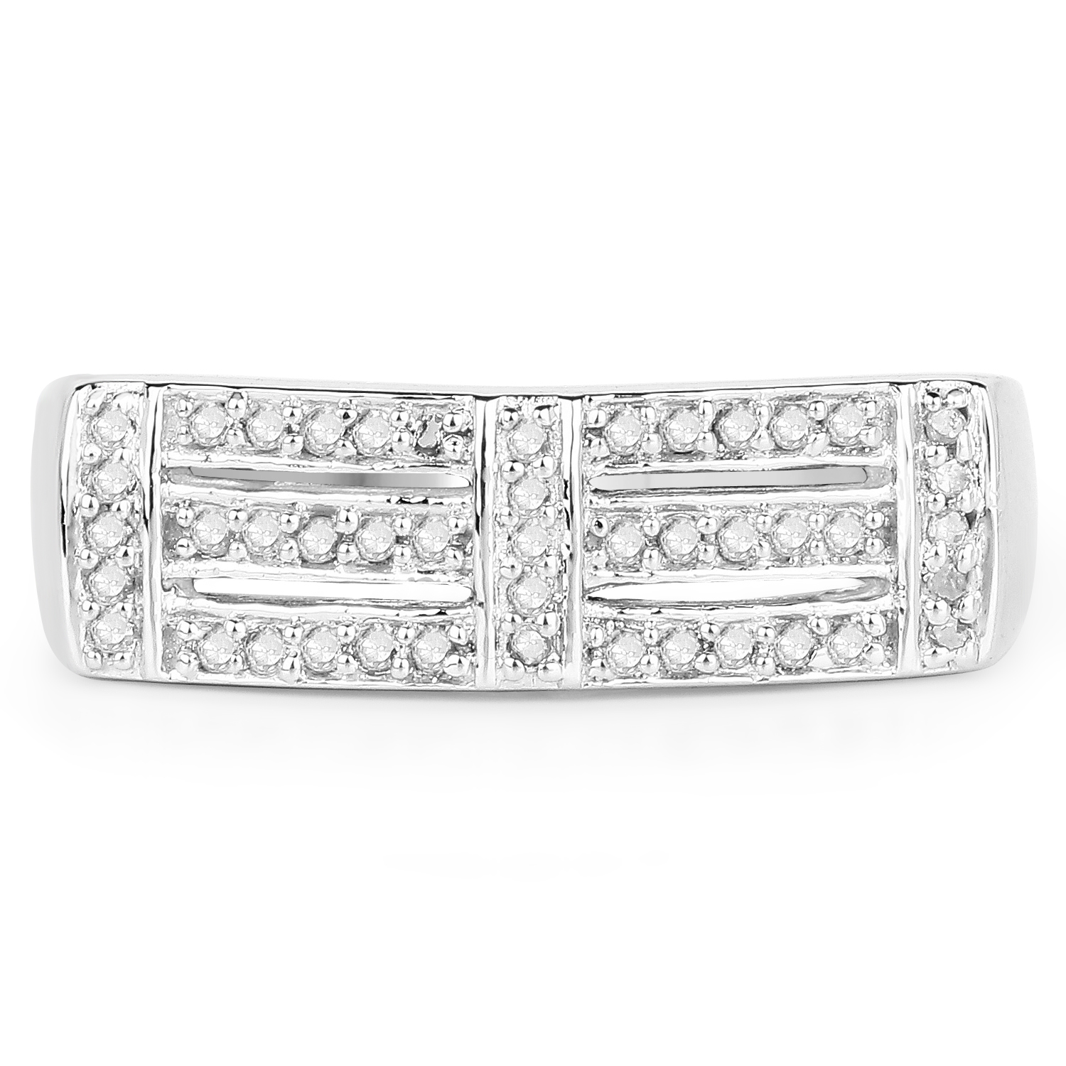 14K Yellow Gold Plated 0.25 Carat Genuine White Diamond .925 Sterling Silver Ring