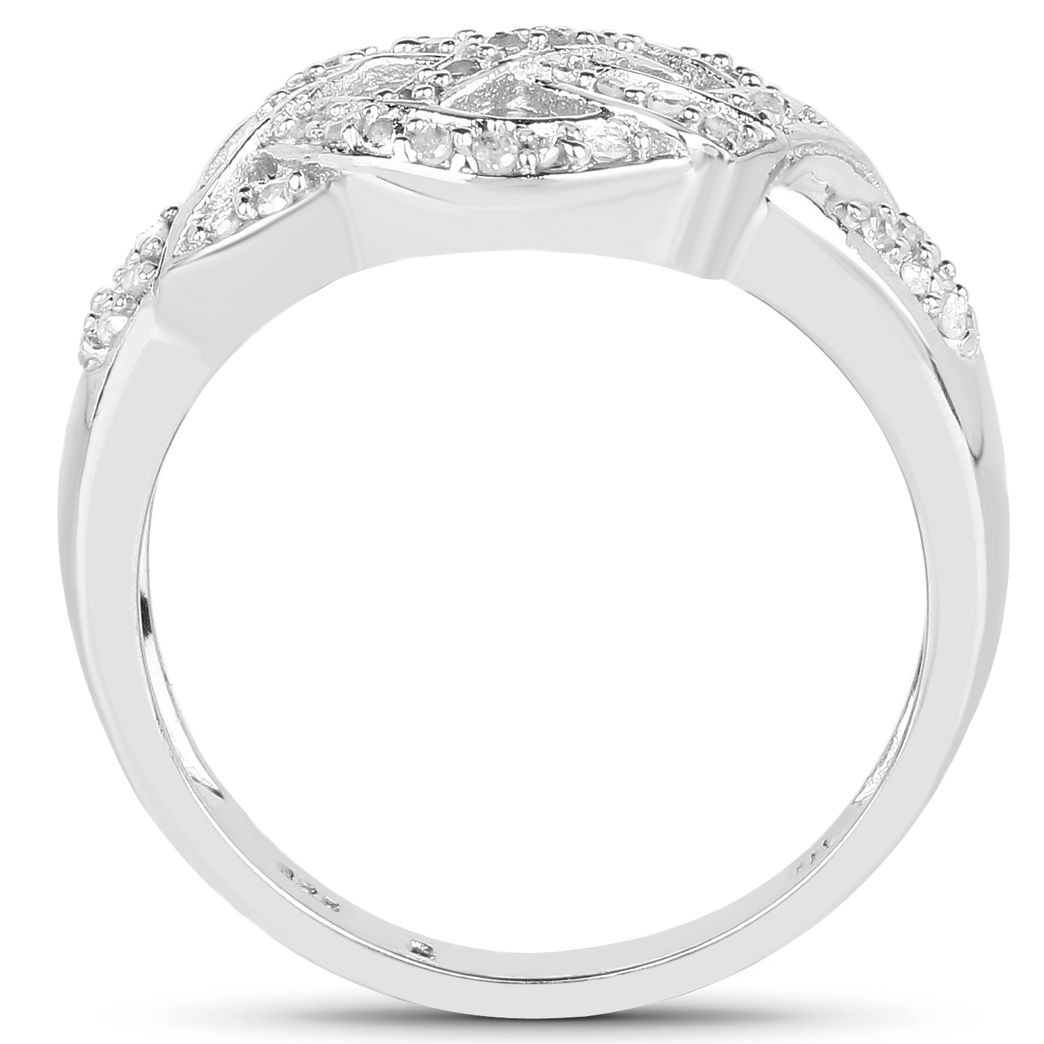 14K Yellow Gold Plated 0.21 Carat Genuine White Diamond .925 Sterling Silver Ring