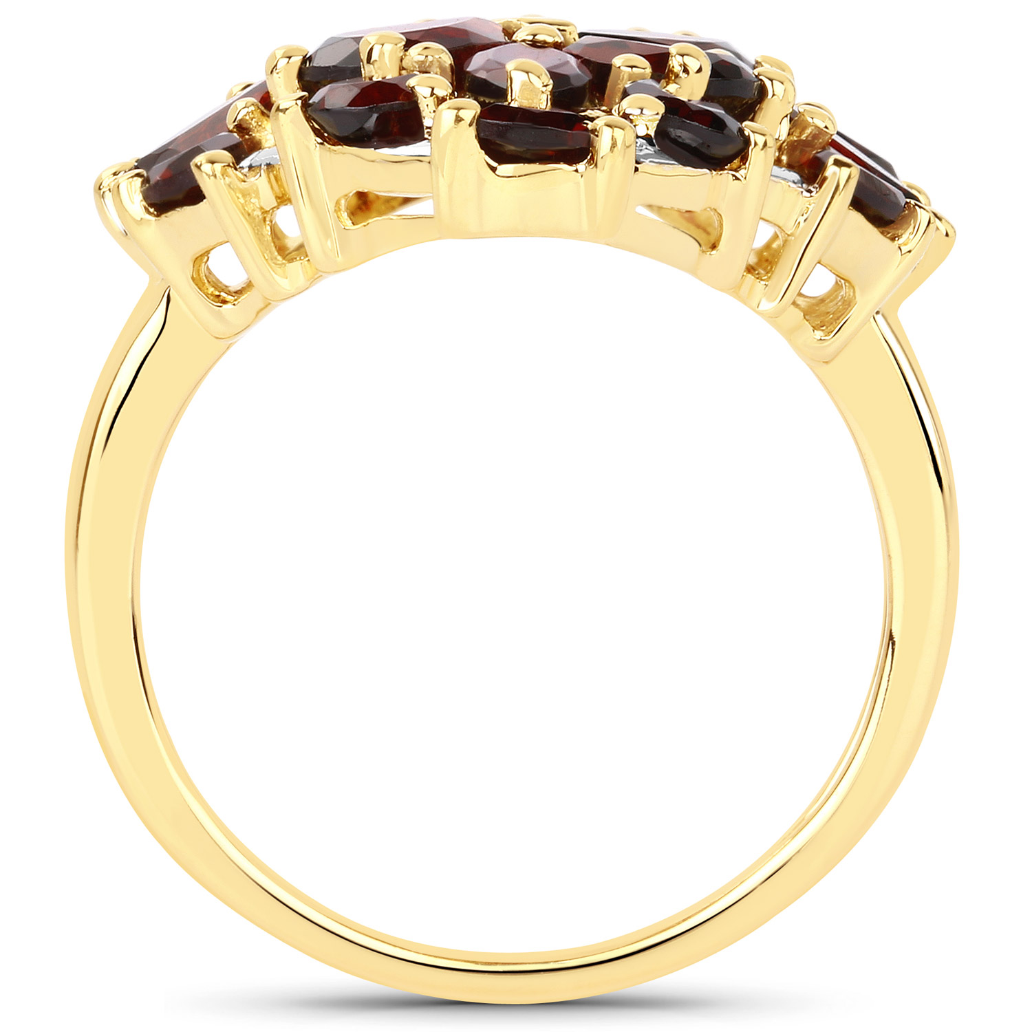 4.44 Carat Genuine Garnet .925 Sterling Silver Ring