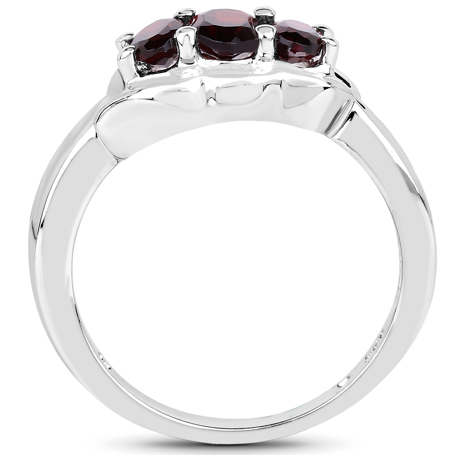 1.15 Carat Genuine Garnet .925 Sterling Silver Ring