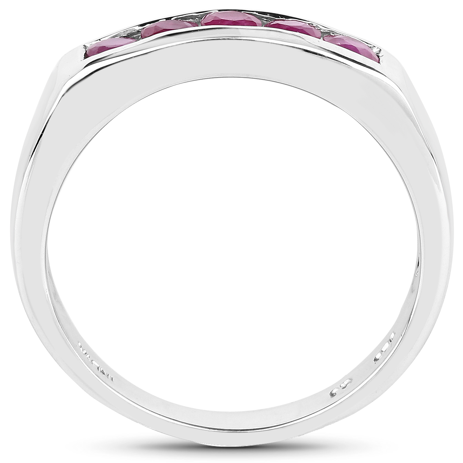 0.65 Carat Genuine Ruby .925 Sterling Silver Ring