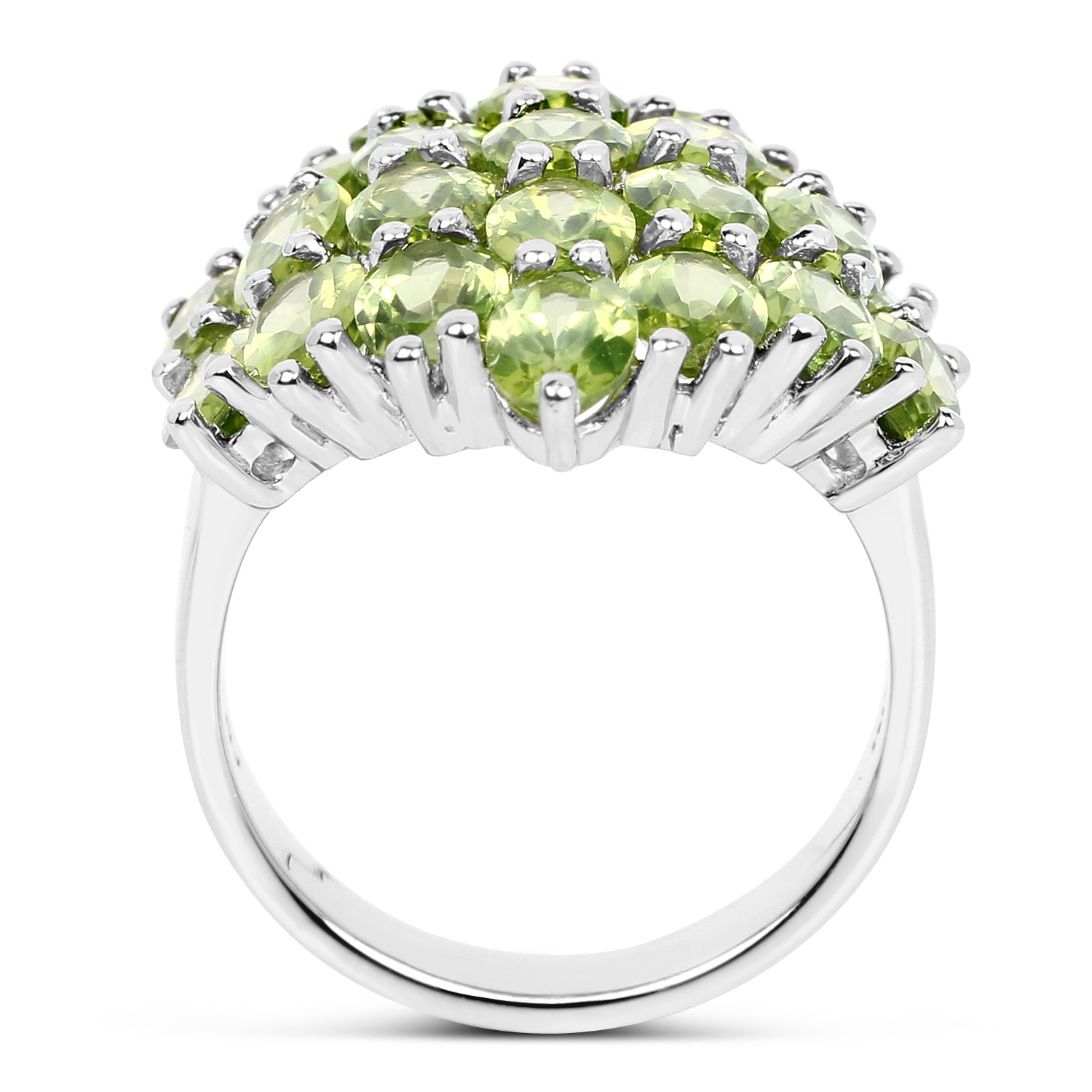 10.35 Carat Genuine Peridot  .925 Sterling Silver Ring Ring