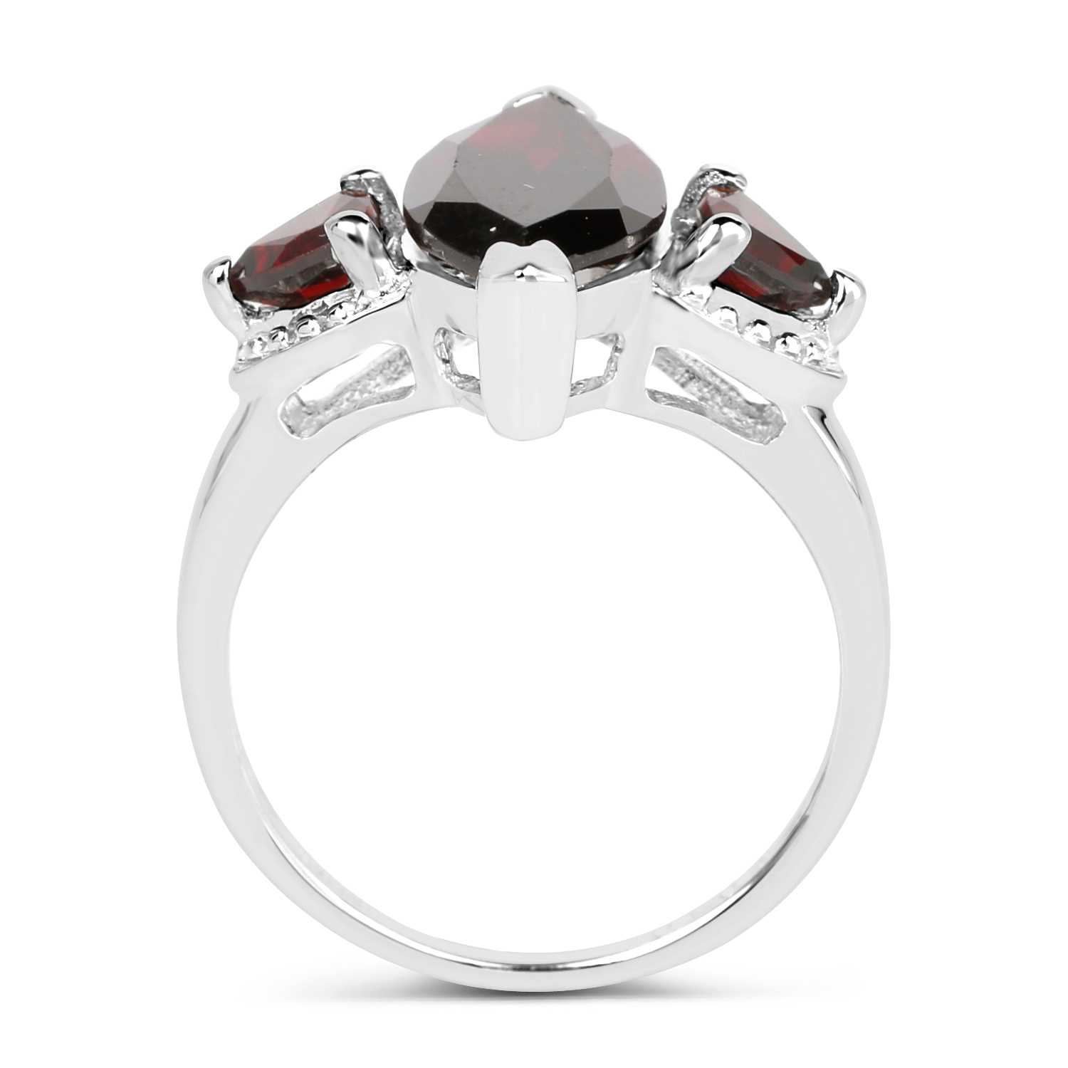 3.60 Carat Genuine Garnet .925 Sterling Silver Ring