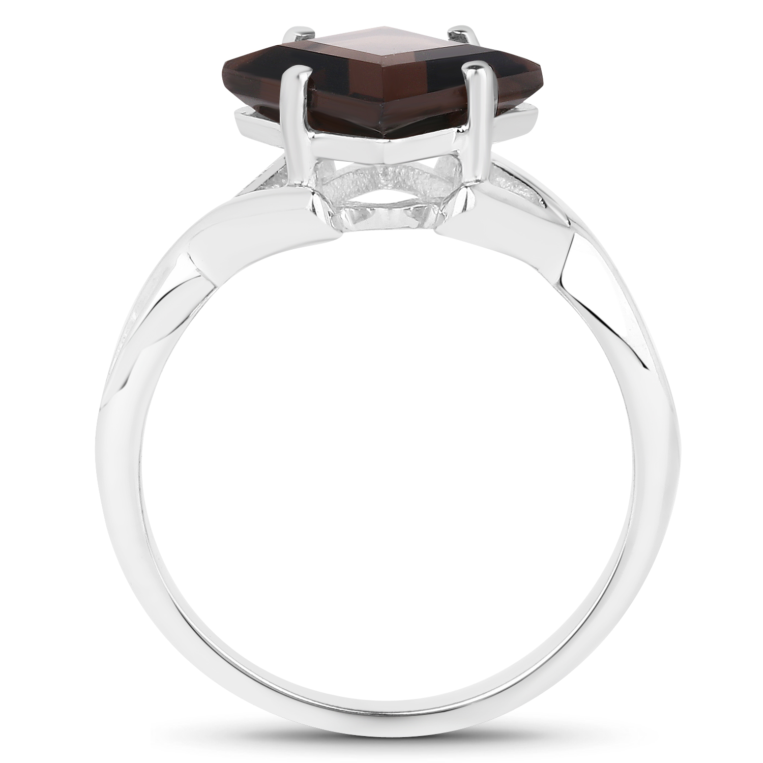 2.65 Carat Genuine Smoky Quartz .925 Sterling Silver Ring
