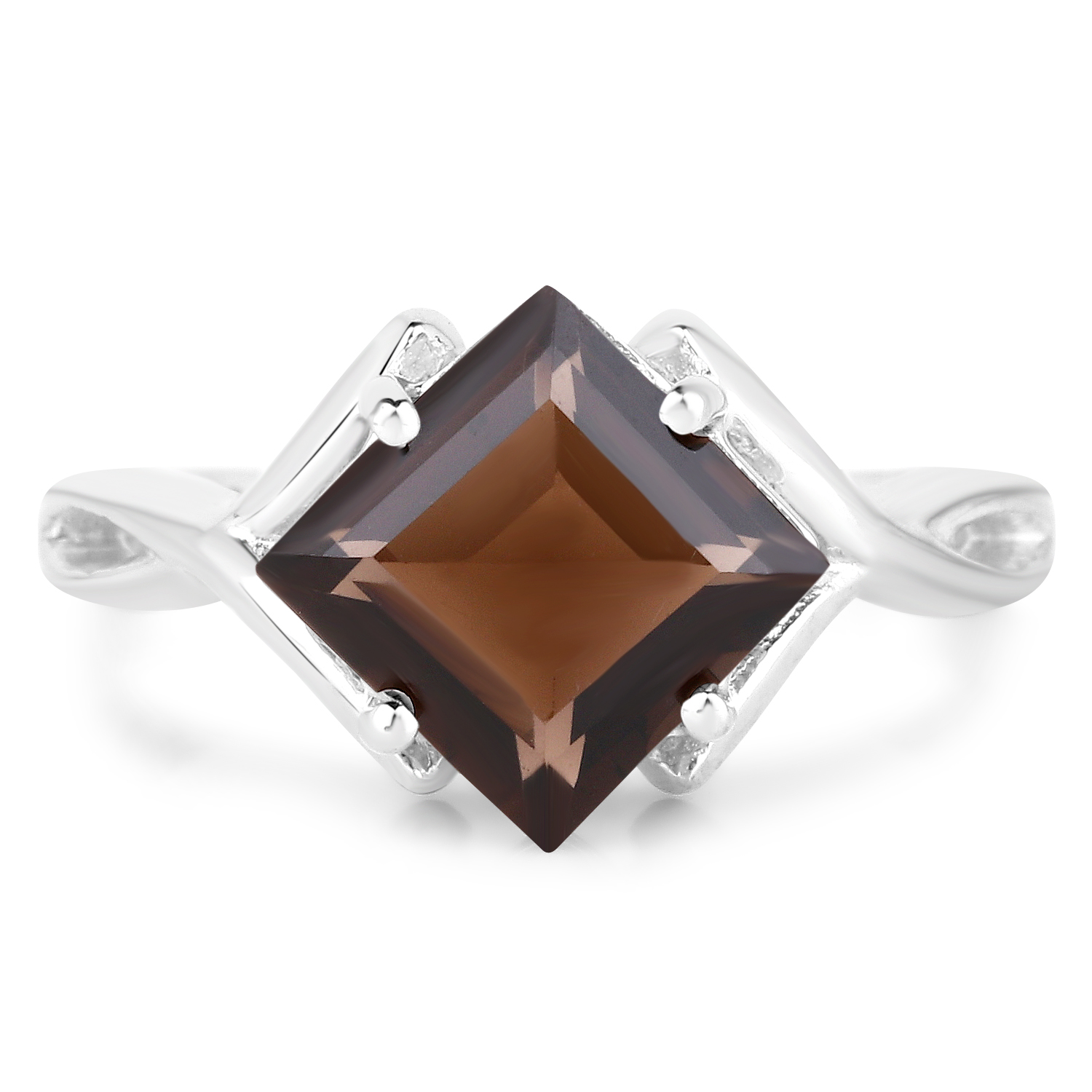 2.65 Carat Genuine Smoky Quartz .925 Sterling Silver Ring