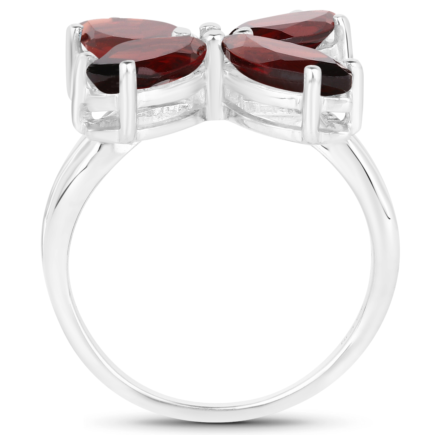 5.20 Carat Genuine Garnet .925 Sterling Silver Ring