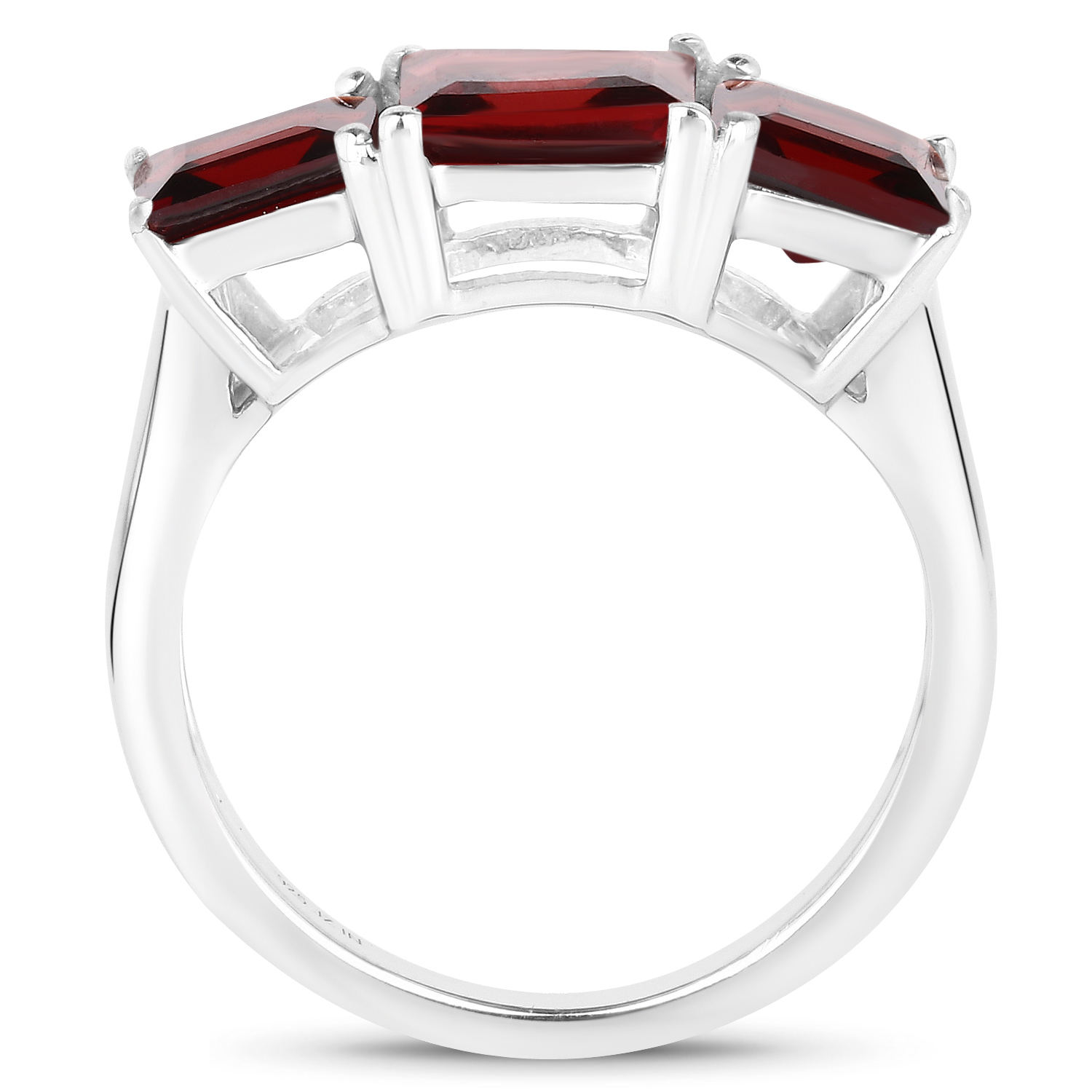 4.37 Carat Genuine Garnet .925 Sterling Silver Ring