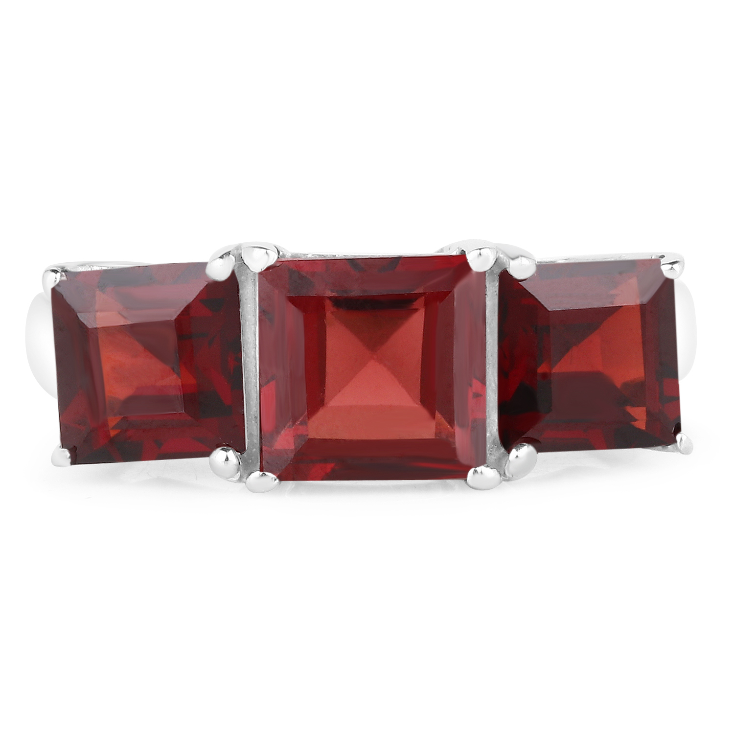 4.37 Carat Genuine Garnet .925 Sterling Silver Ring