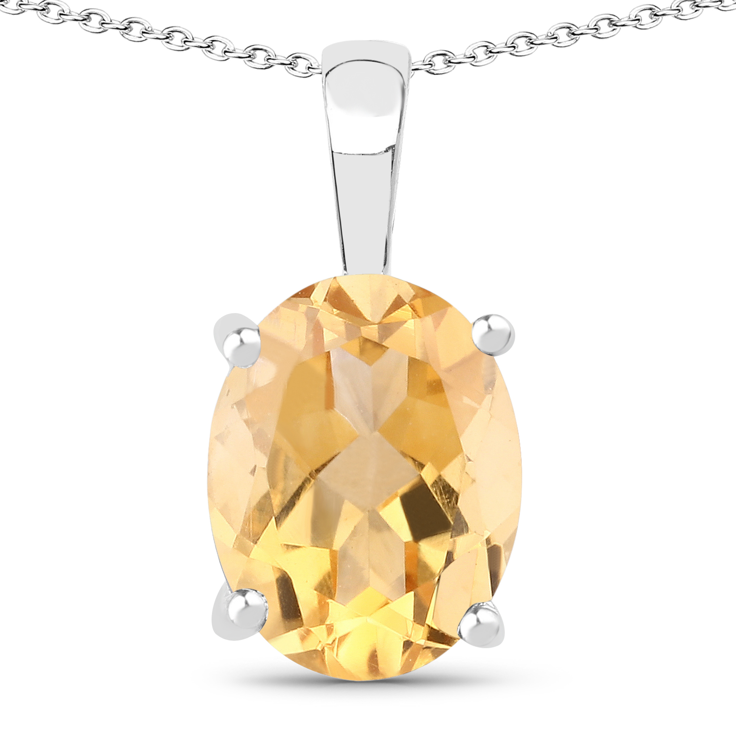 3.28 Carat Genuine Citrine .925 Sterling Silver Jewelry Set