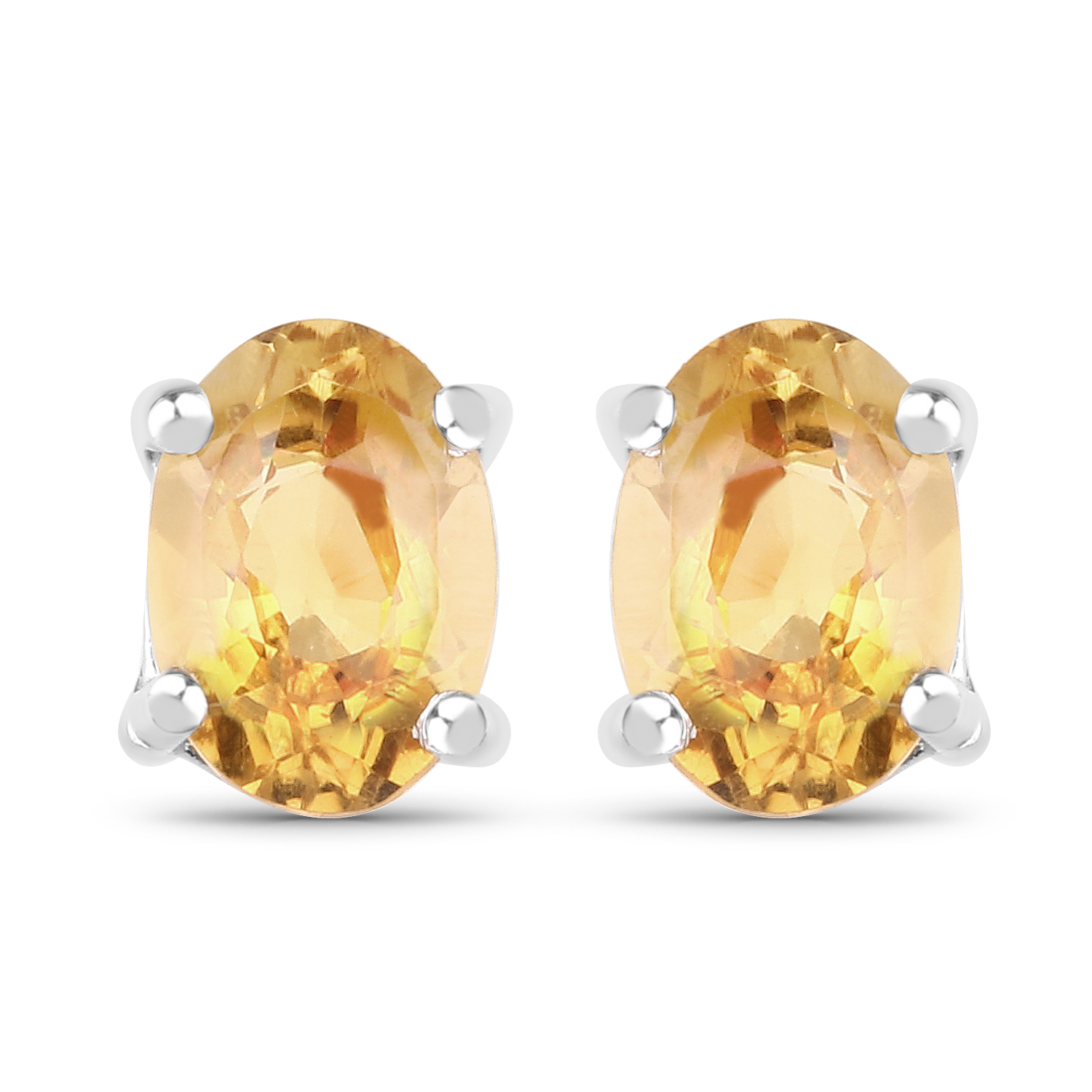 3.28 Carat Genuine Citrine .925 Sterling Silver Jewelry Set