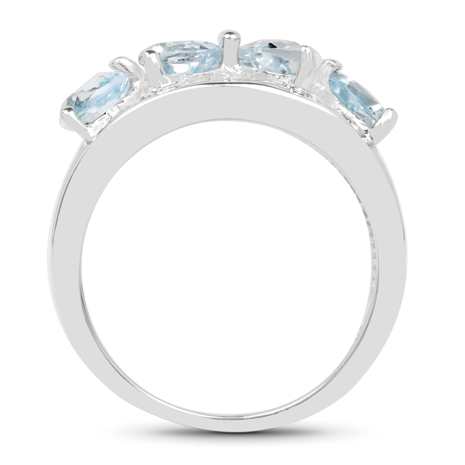 2.00 Carat Genuine Blue Topaz .925 Sterling Silver Ring