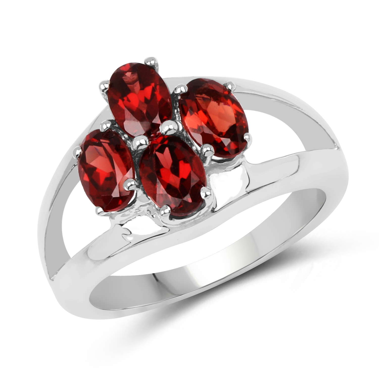 2.60 Carat Genuine Garnet .925 Sterling Silver Ring