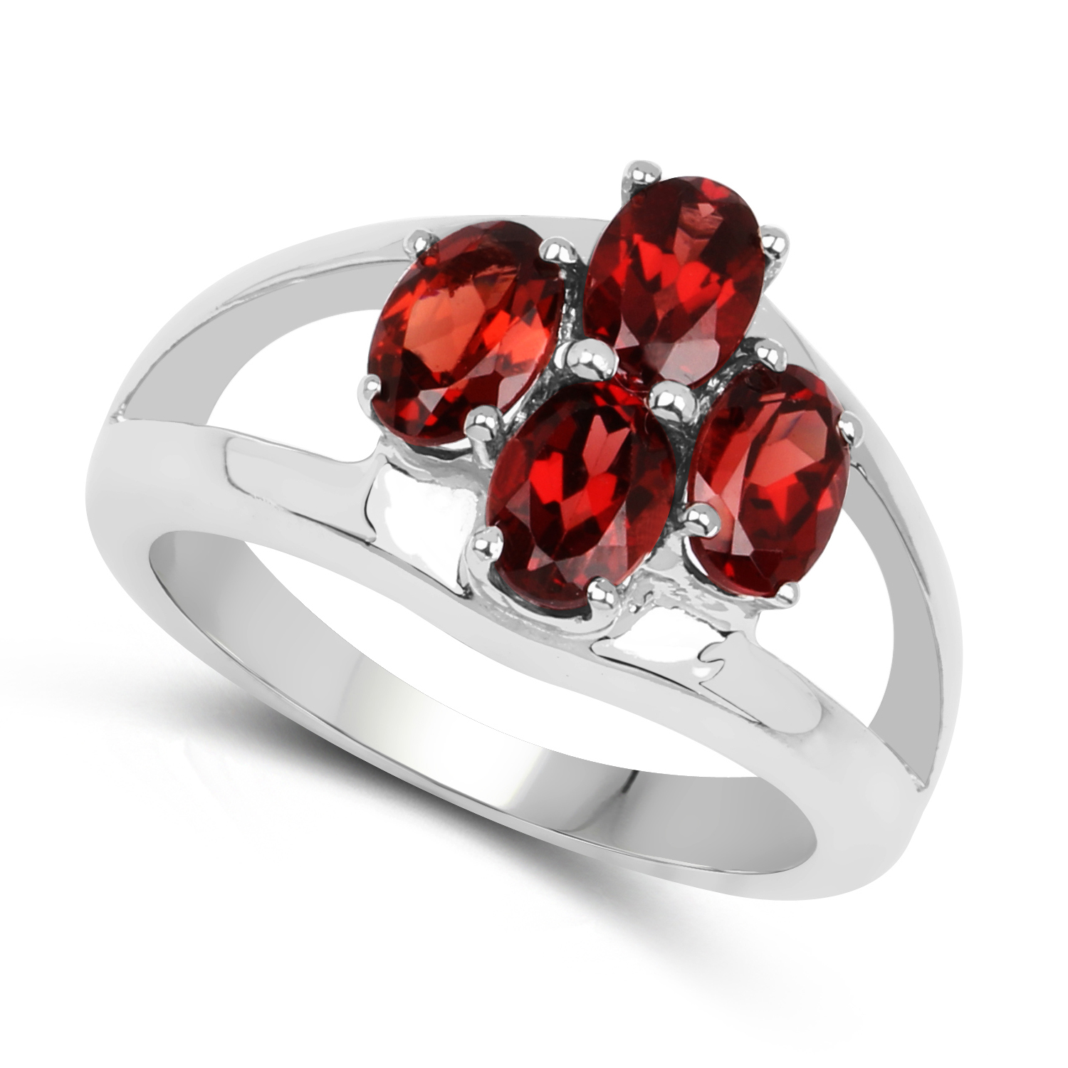2.60 Carat Genuine Garnet .925 Sterling Silver Ring