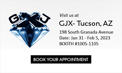 Book your appointment at GJX Tucson Jewelry Show -  Jan 31 -Feb 5 2023