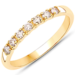 0.25 ctw. Genuine Champagne Diamond Eternity Ring in 14K Yellow Gold