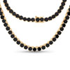 40.81 Carat Genuine Black Diamond 14K Yellow Gold Necklace