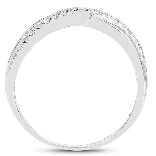 0.26 Carat Genuine White Diamond 14K White Gold Ring (G-H Color, SI1-SI2 Clarity)
