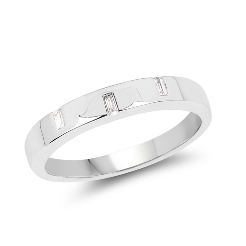 Diamond-0.05 Carat Genuine White Diamond 14K White Gold Ring (H-I Color, VS-SI Clarity)